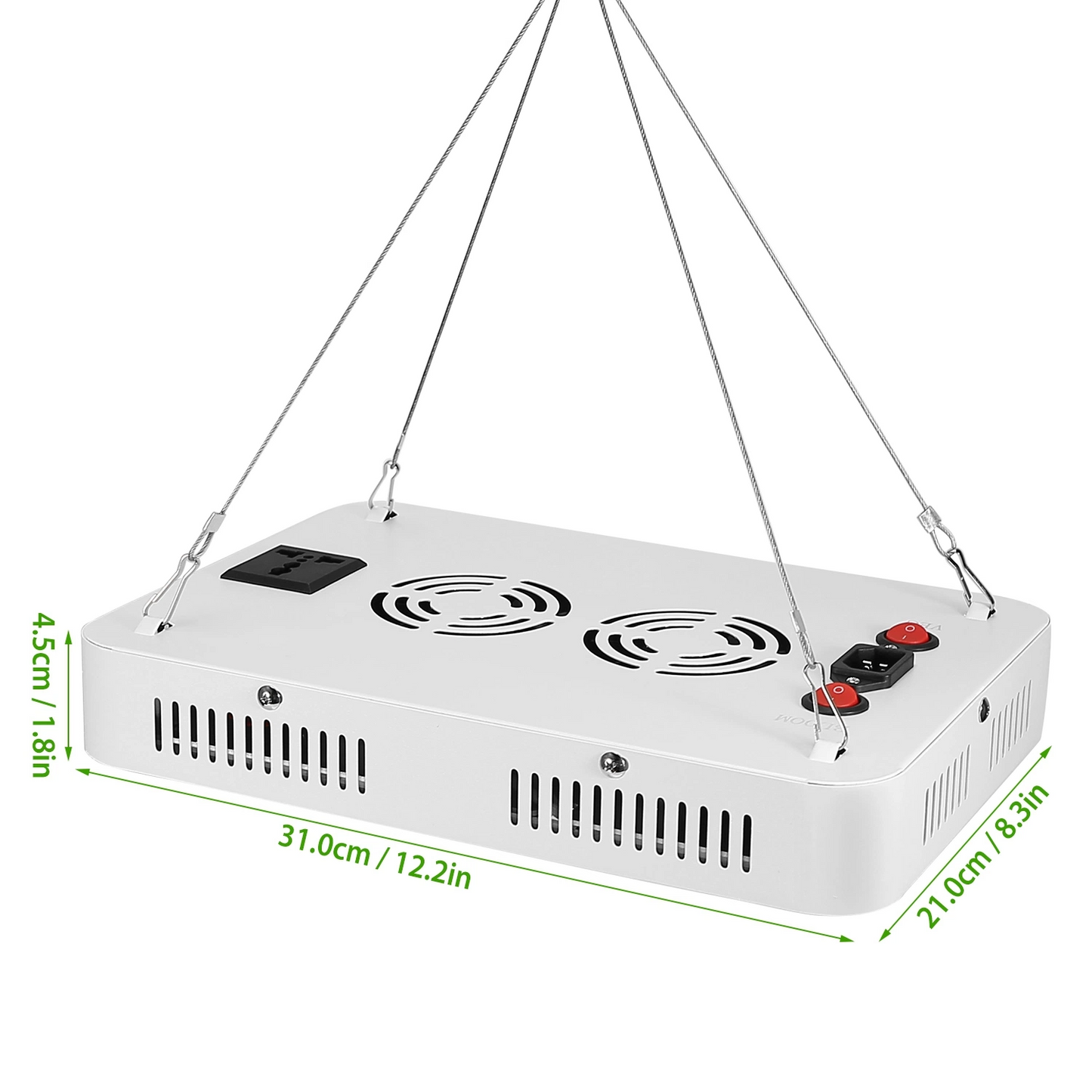 1000W LED Grow Light with Dual Chips - Full Spectrum 380-800nm Plant Lamp with Bloom & Veg Dimmers