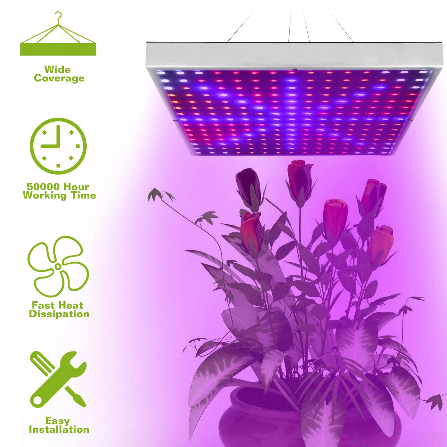 Full Spectrum LED Grow Light - 225 LEDs Indoor Plant Lamp for Optimal Growth