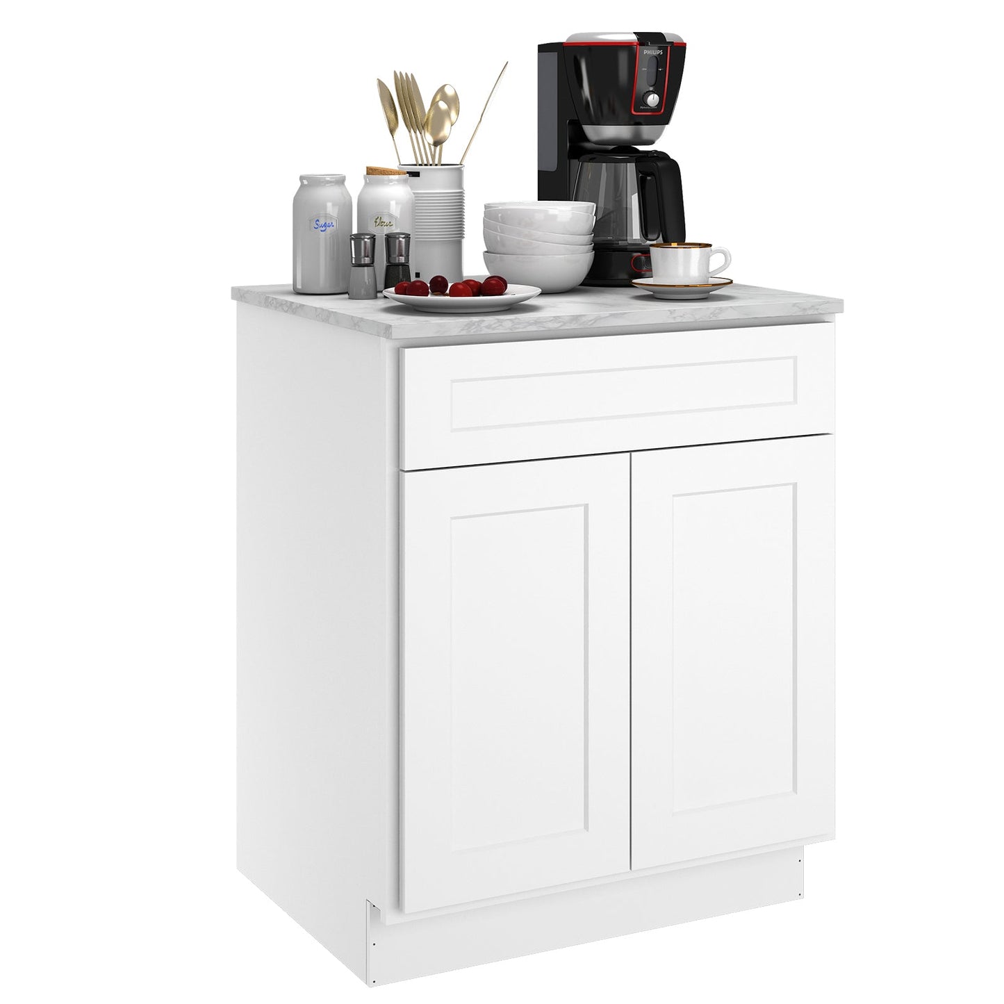24"D Birch Solid Wood X 27"W X 34-1/2"H Base Kitchen Cabinet B27