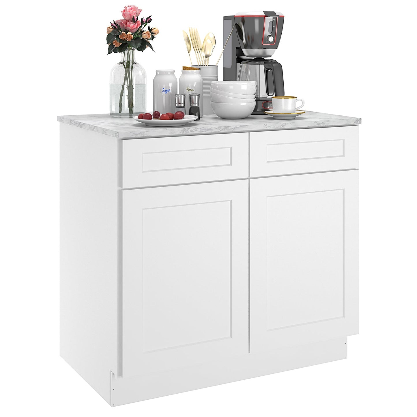 24"D*36"W*34.5"H Birch Solid Wood Base Kitchen Cabinet B36
