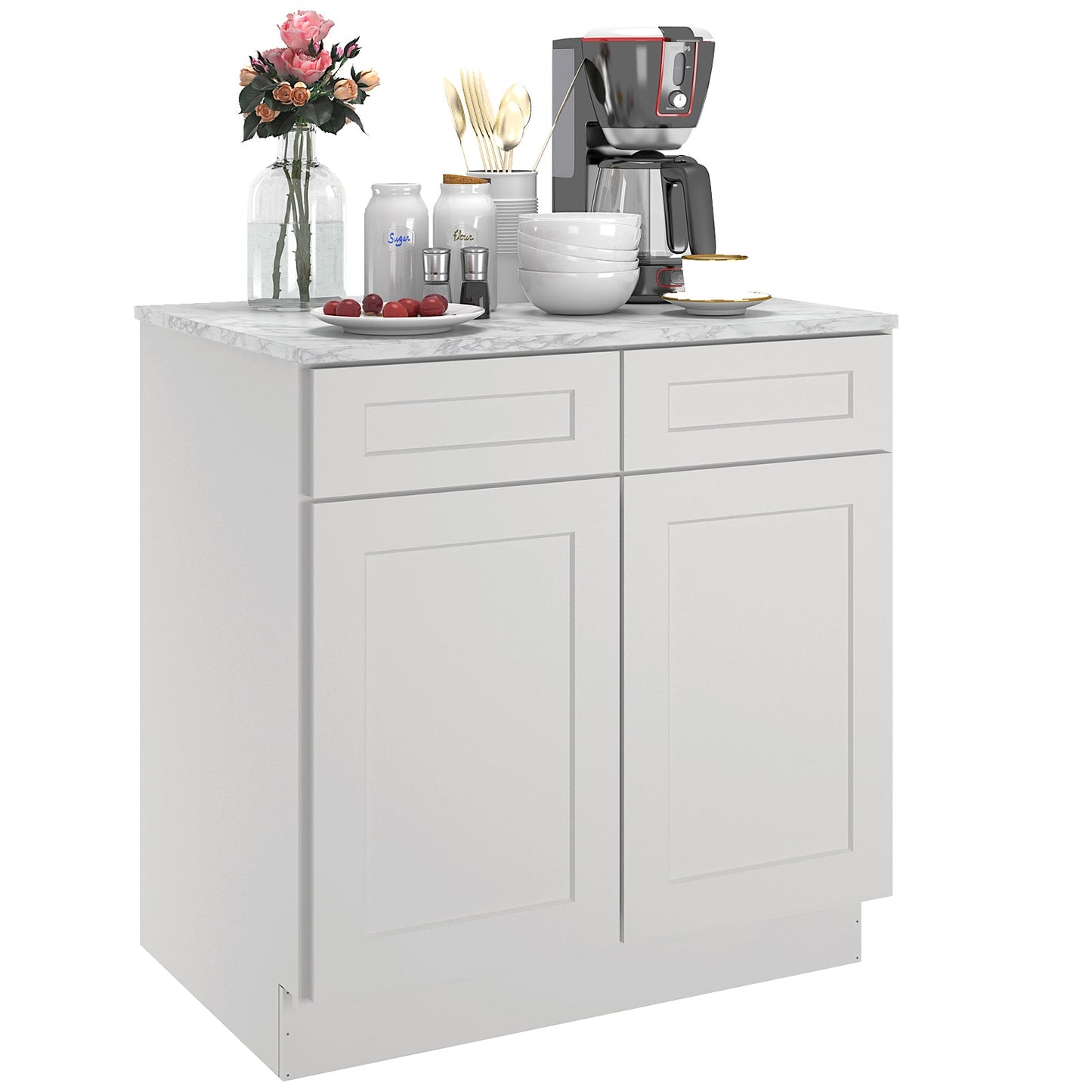 24"D*33"W*34.5"H Birch Solid Wood Base Kitchen Cabinet B33