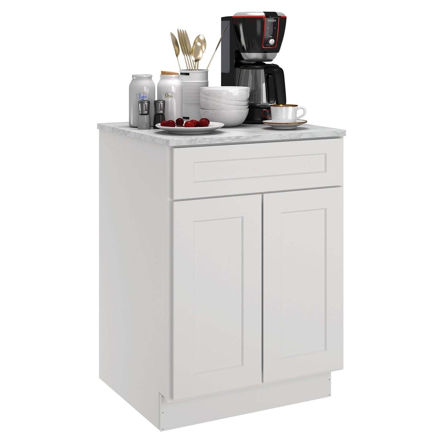 24"D Birch Solid Wood X 24"W X 34-1/2"H Base Kitchen Cabinet B24