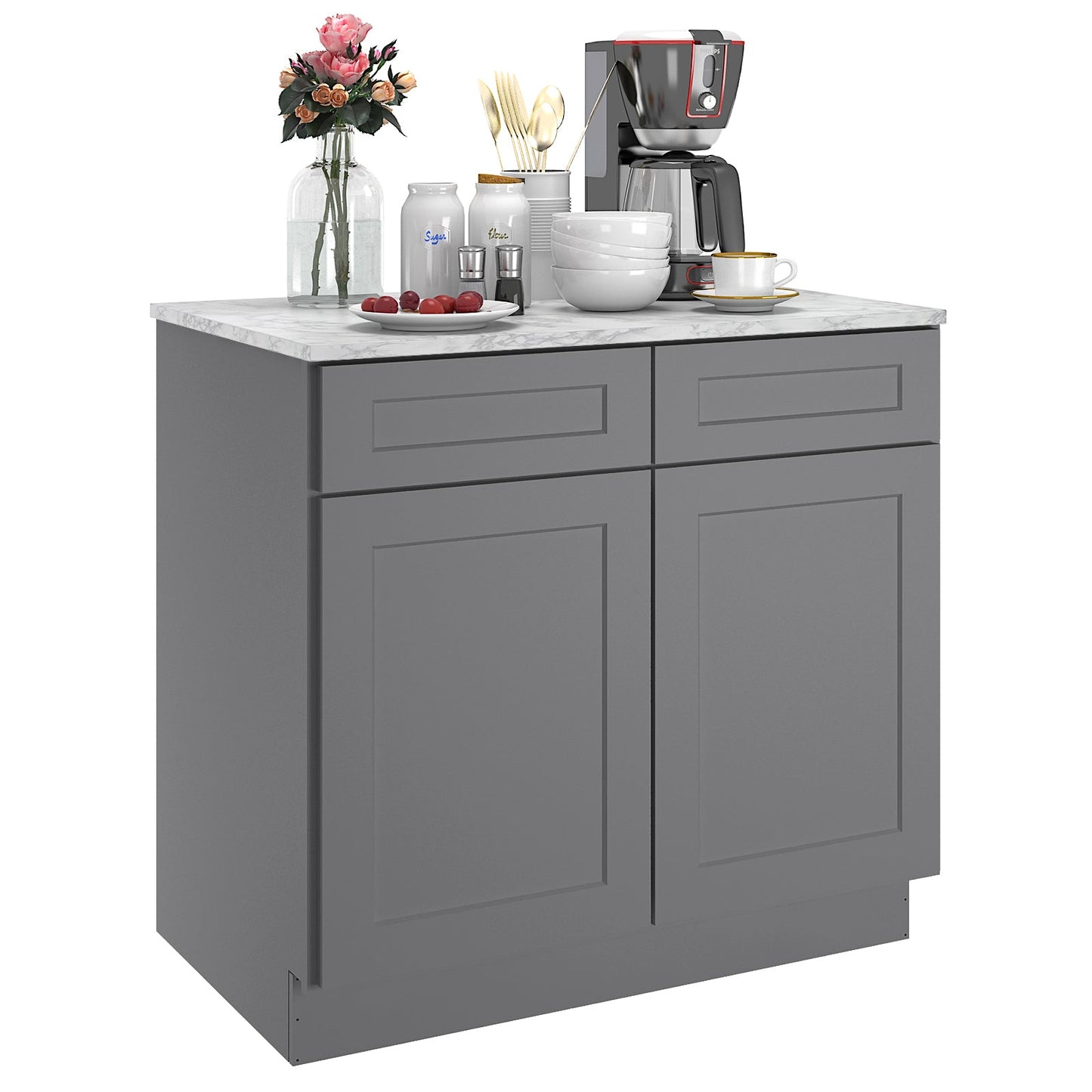 24"D*36"W*34.5"H Birch Solid Wood Base Kitchen Cabinet B36