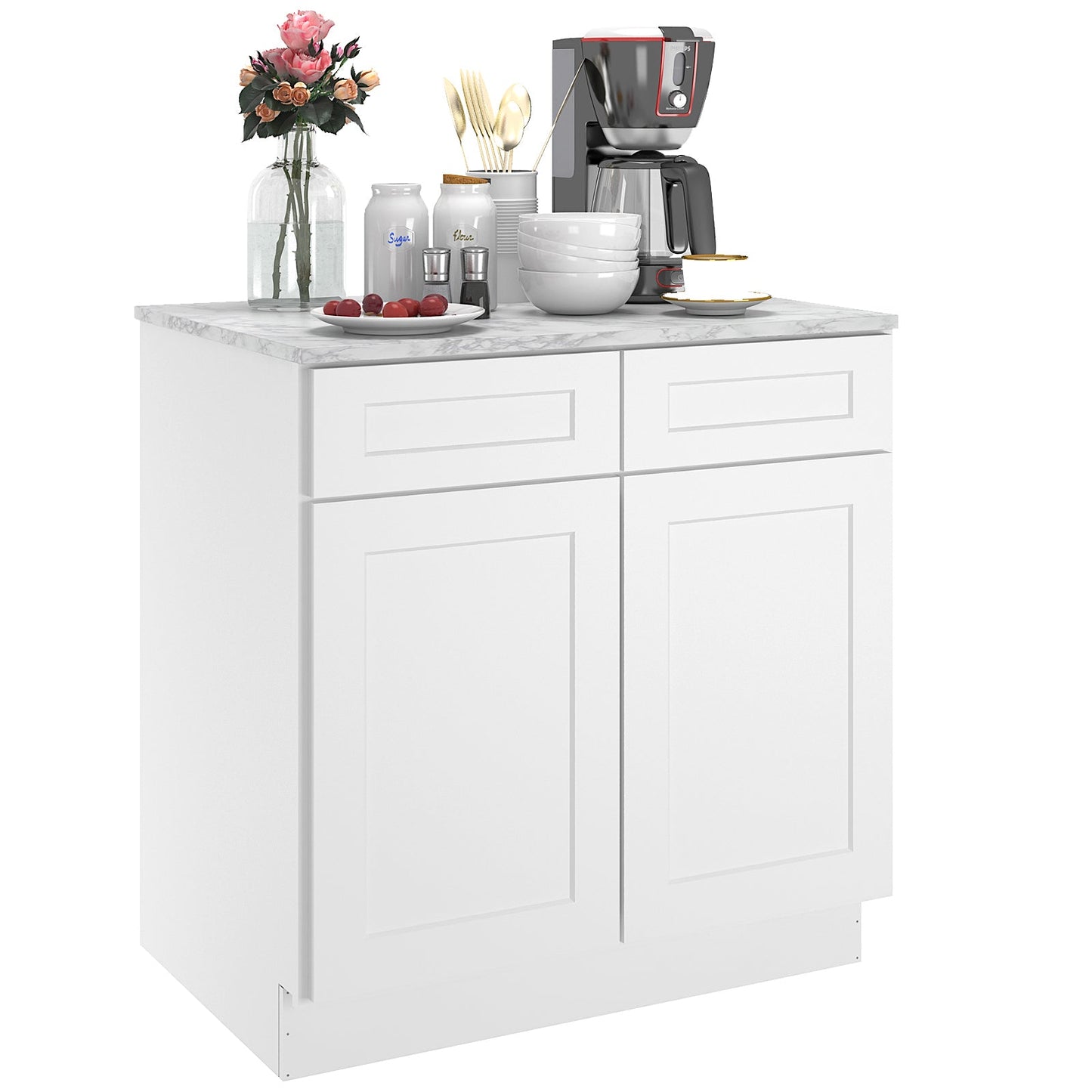 24"D*33"W*34.5"H Birch Solid Wood Base Kitchen Cabinet B33