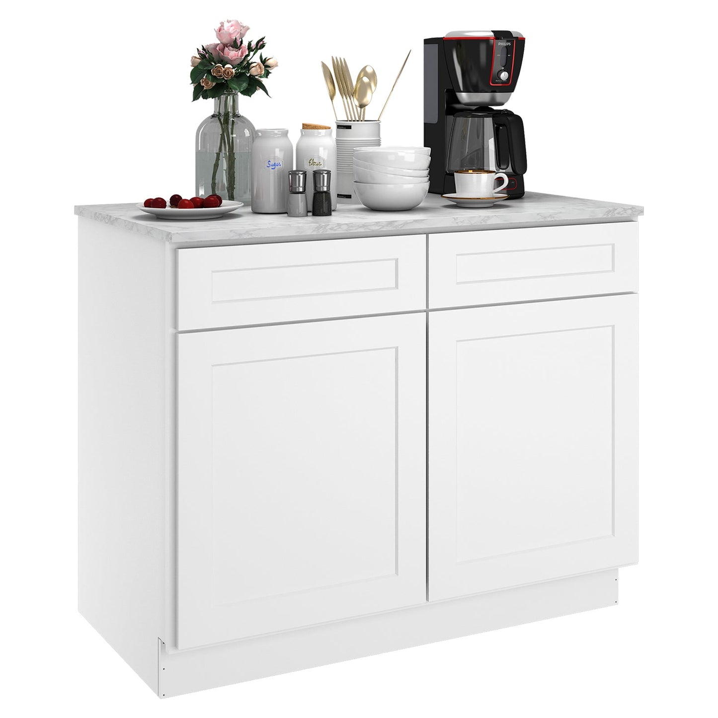 24"D*42"W*34.5"H Birch Solid Wood Base Kitchen Cabinet B42