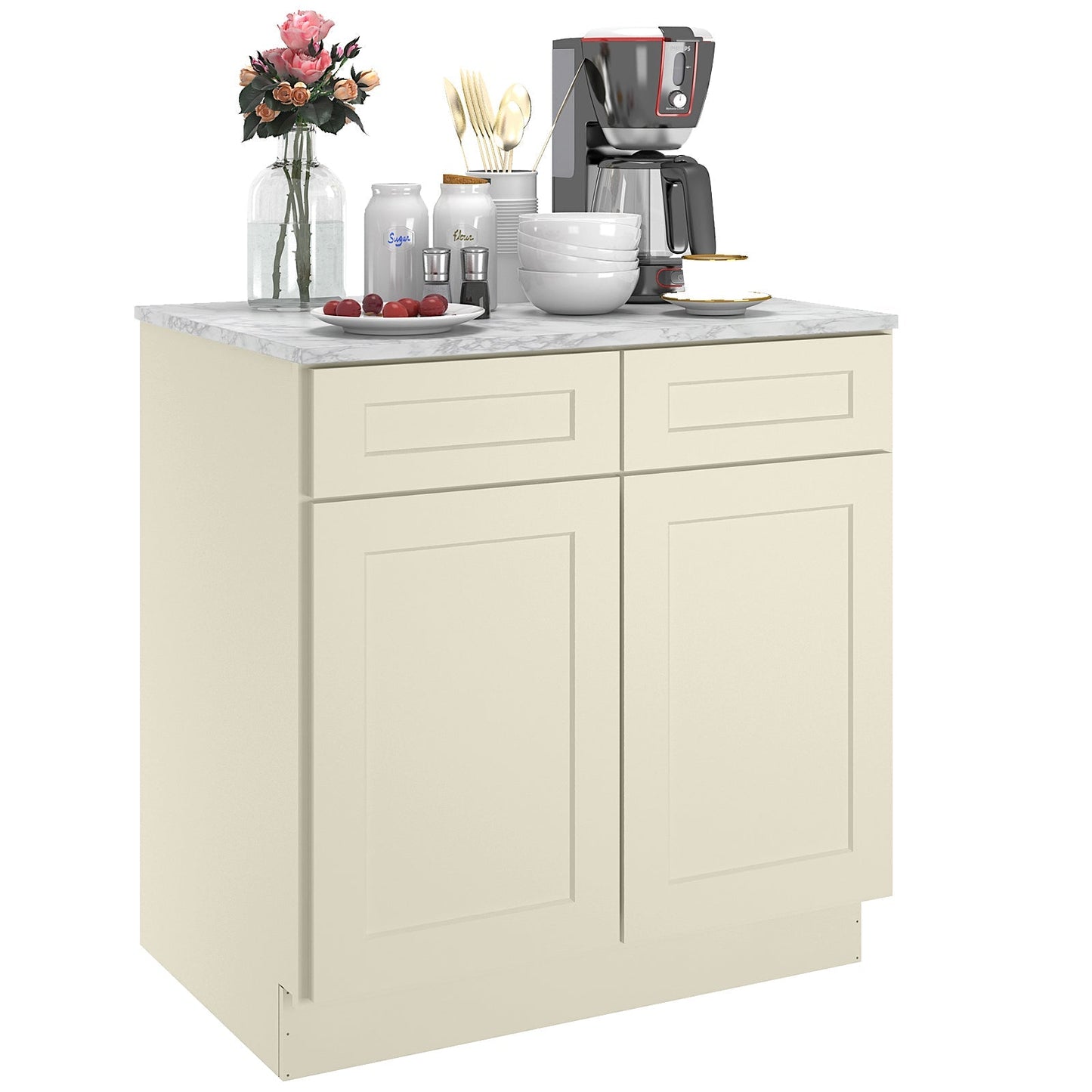 24"D*33"W*34.5"H Birch Solid Wood Base Kitchen Cabinet B33