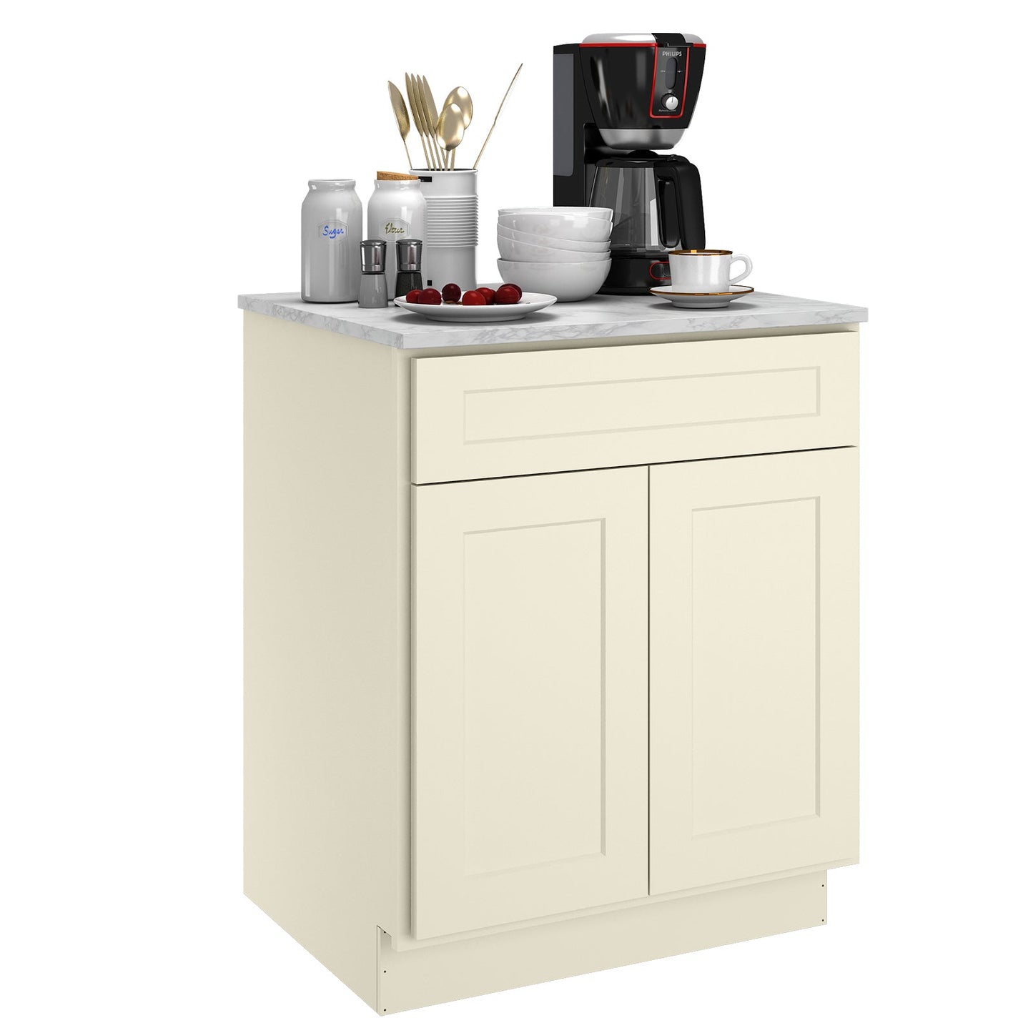 24"D Birch Solid Wood X 27"W X 34-1/2"H Base Kitchen Cabinet B27