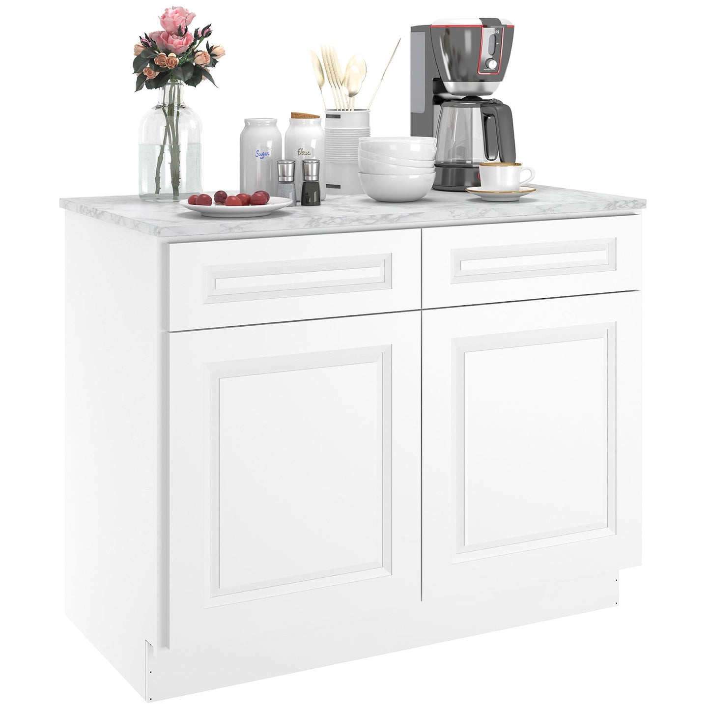 24"D*42"W*34.5"H Birch Solid Wood Base Kitchen Cabinet B42
