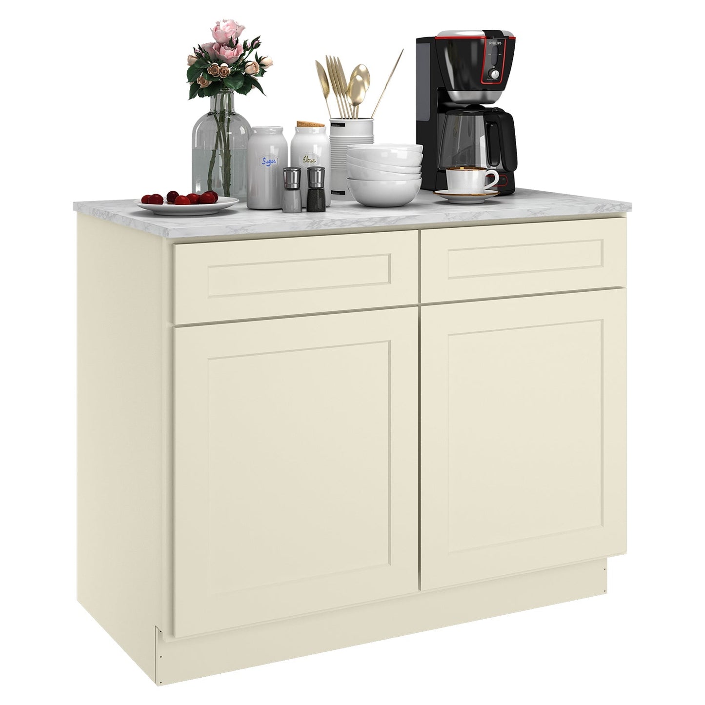 24"D*42"W*34.5"H Birch Solid Wood Base Kitchen Cabinet B42