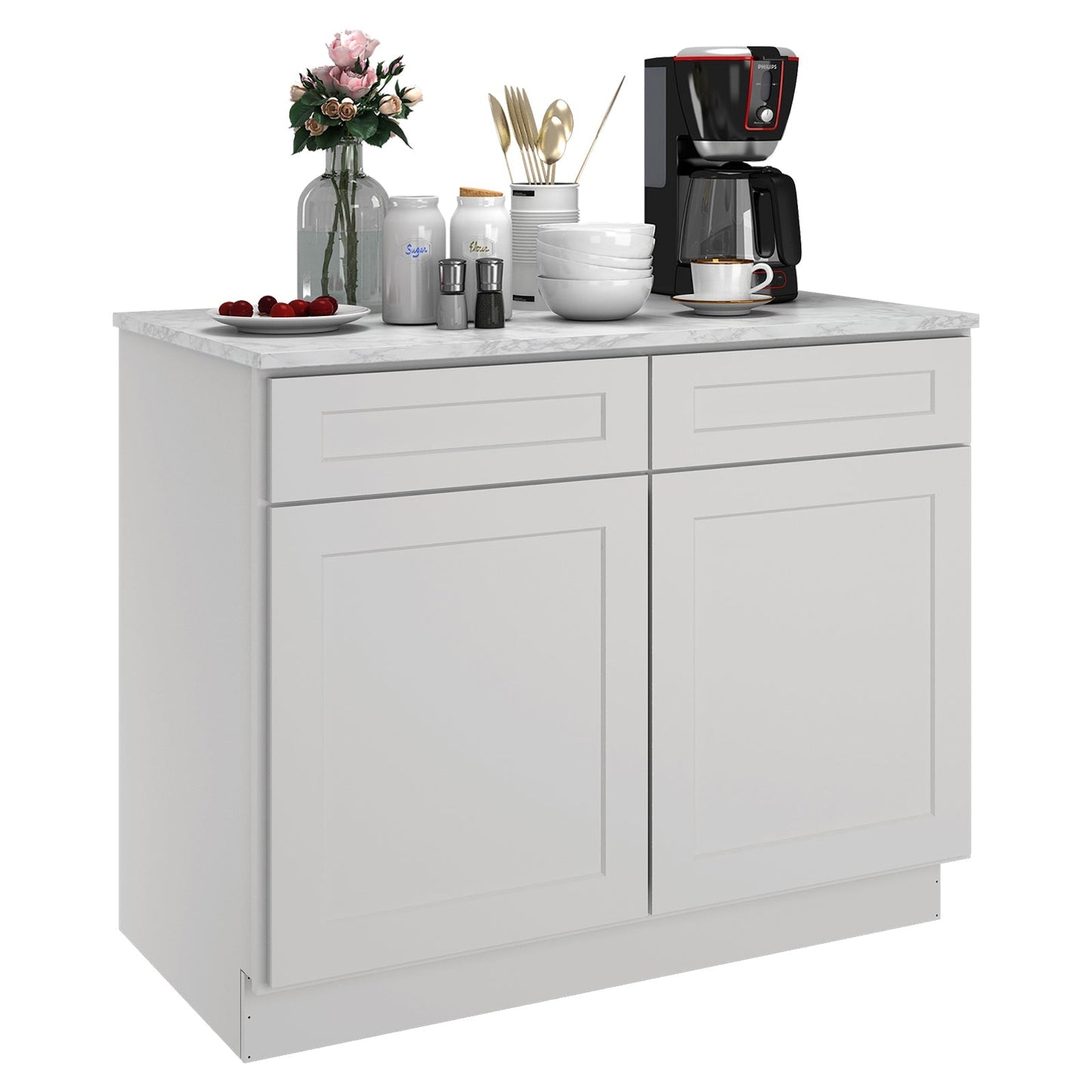 24"D*42"W*34.5"H Birch Solid Wood Base Kitchen Cabinet B42