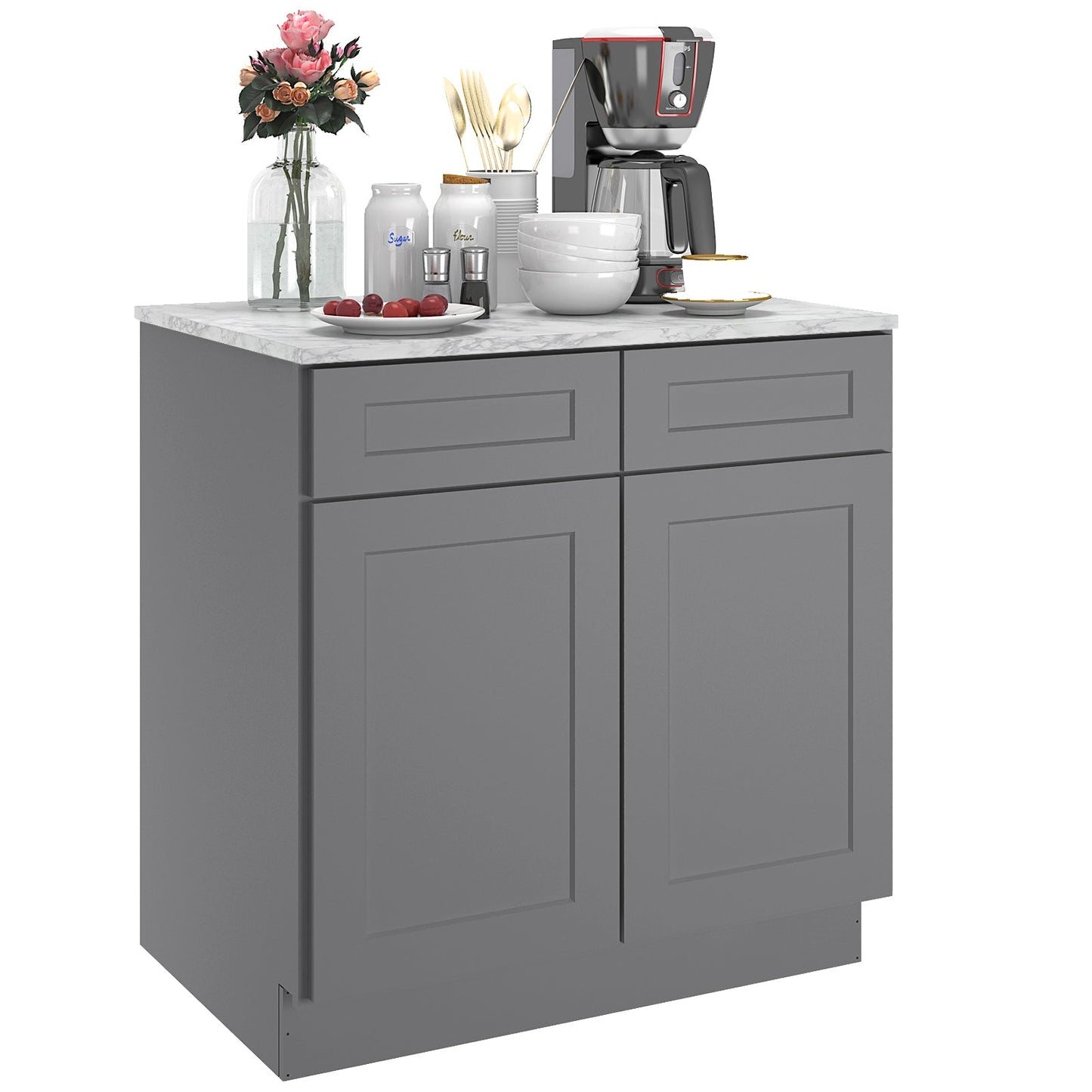 24"D*33"W*34.5"H Birch Solid Wood Base Kitchen Cabinet B33