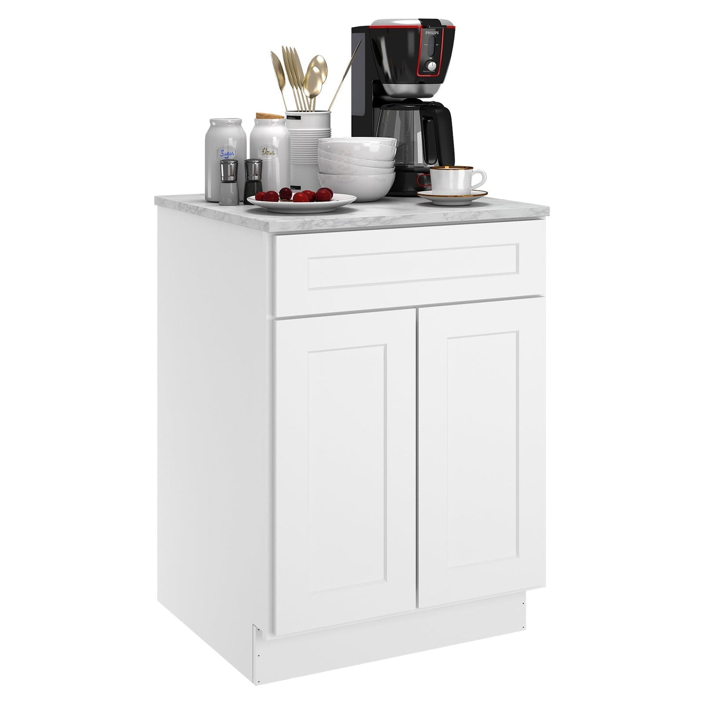 24"D Birch Solid Wood X 24"W X 34-1/2"H Base Kitchen Cabinet B24