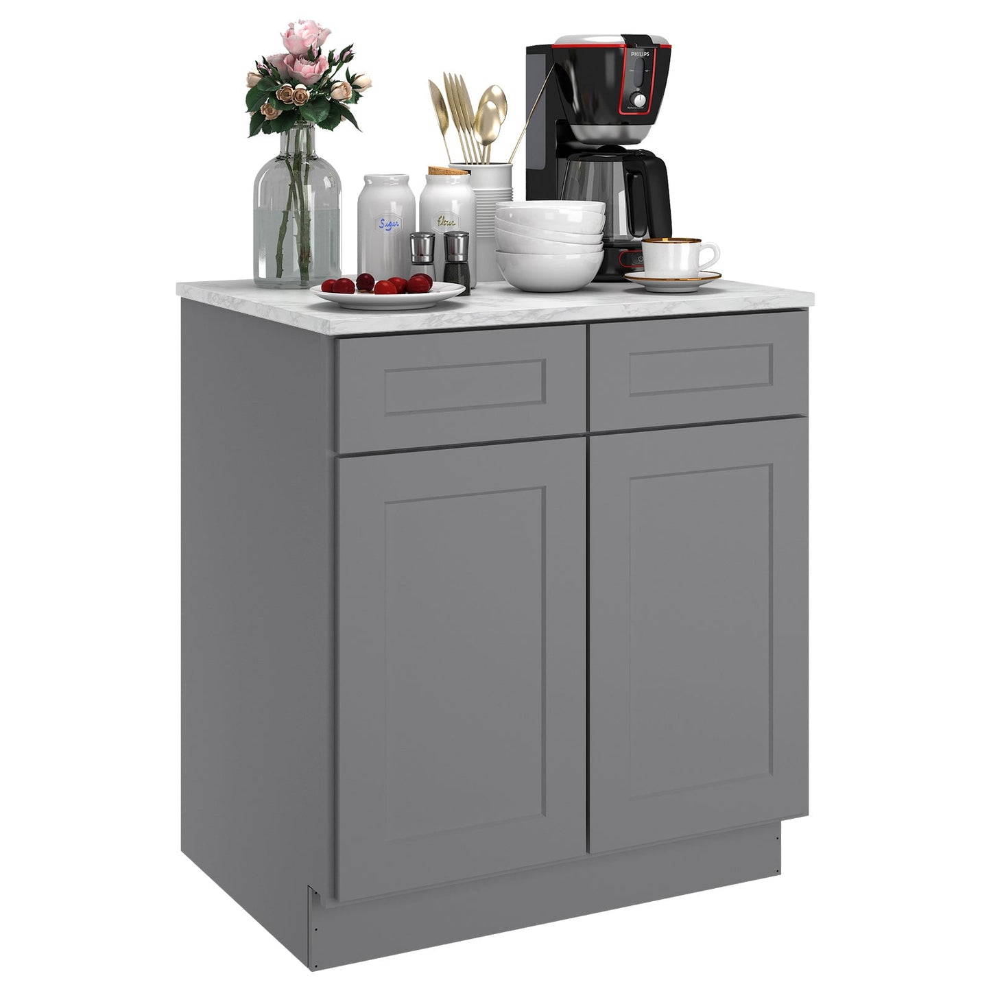 24"D*30"W*34.5"H Birch Solid Wood Base Kitchen Cabinet B30