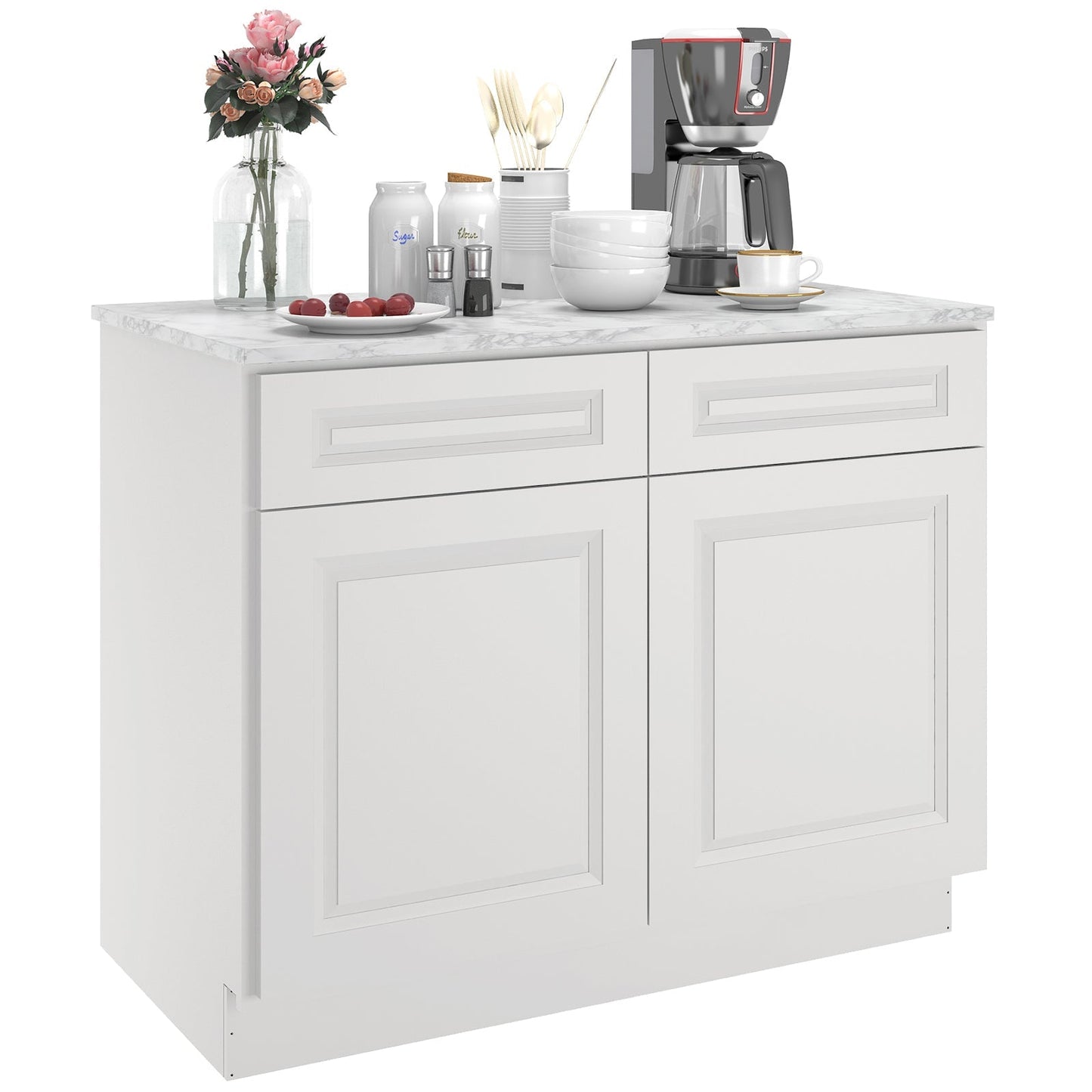 24"D*42"W*34.5"H Birch Solid Wood Base Kitchen Cabinet B42