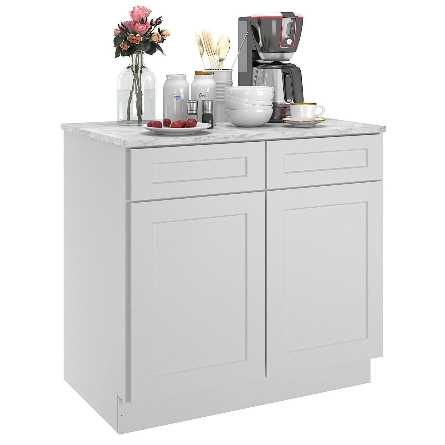 24"D*36"W*34.5"H Birch Solid Wood Base Kitchen Cabinet B36