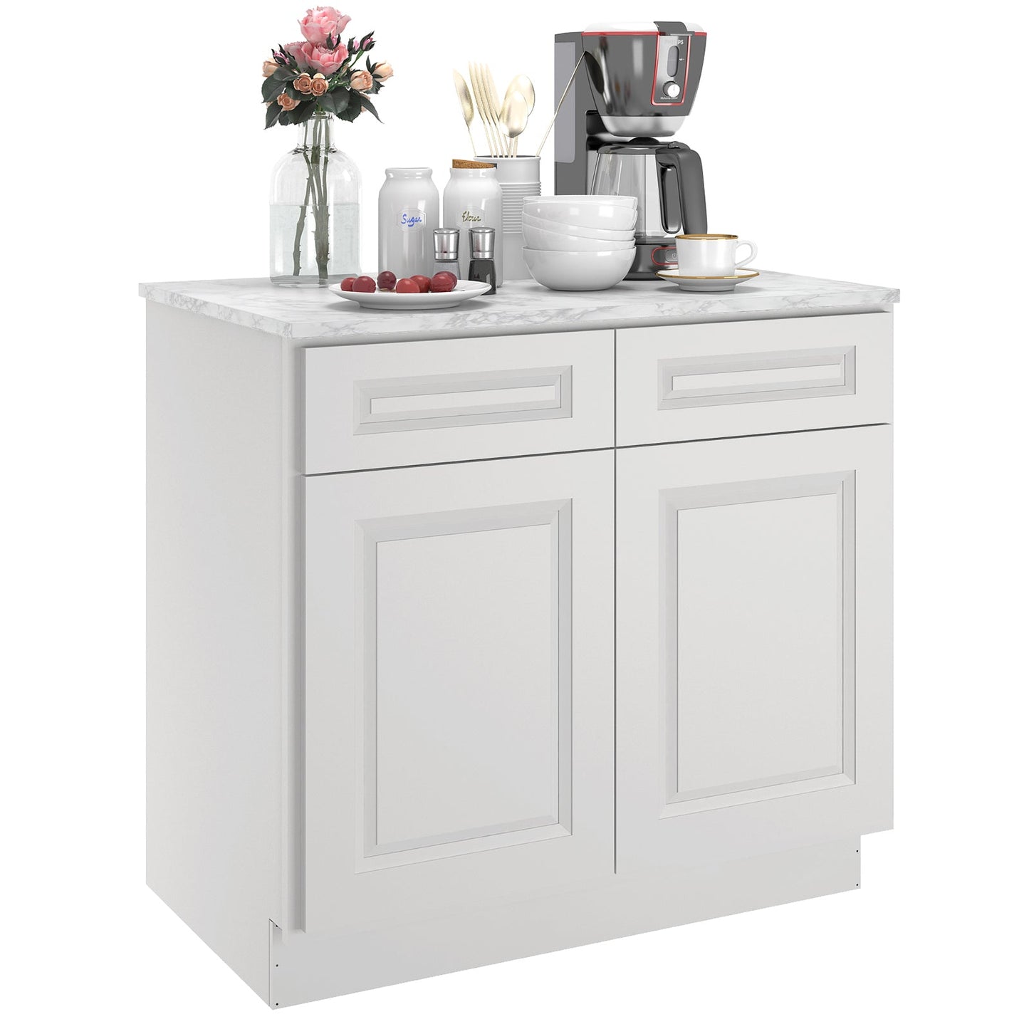 24"D*36"W*34.5"H Birch Solid Wood Base Kitchen Cabinet B36