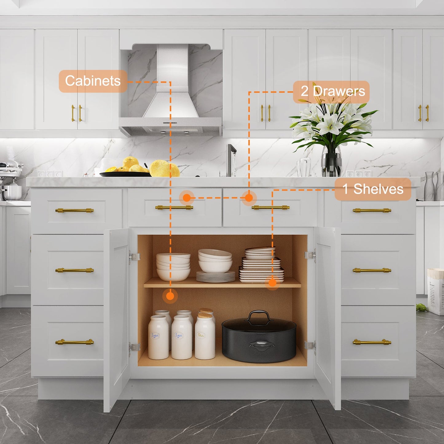 24"D*30"W*34.5"H Birch Solid Wood Base Kitchen Cabinet B30