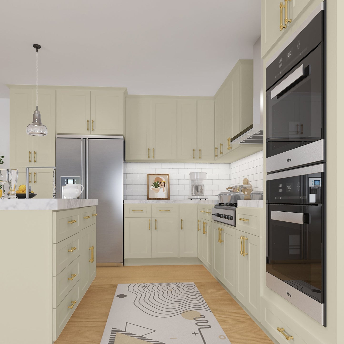 24"D*33"W*34.5"H Birch Solid Wood Base Kitchen Cabinet B33