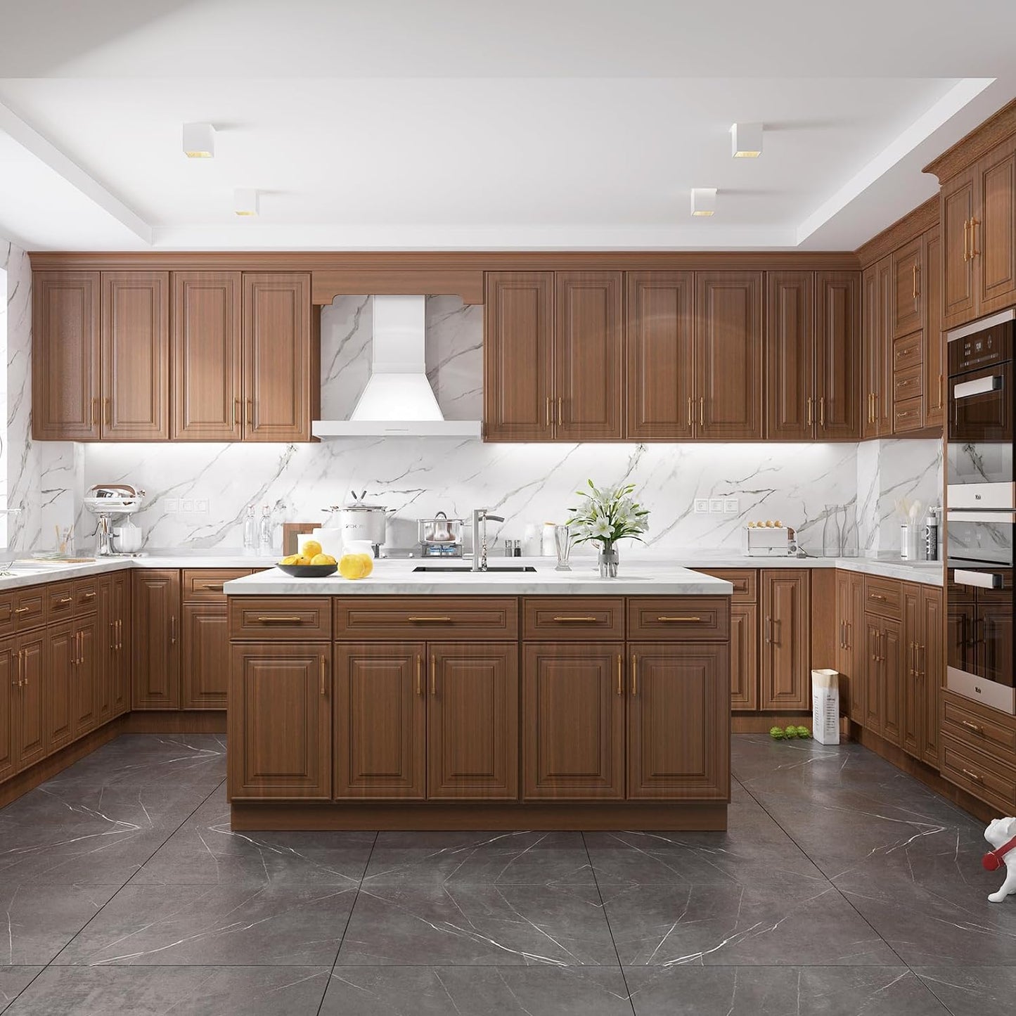 24"D Birch Solid Wood X 24"W X 34-1/2"H Base Kitchen Cabinet B24