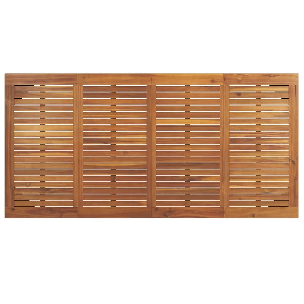 Patio Table with Hairpin Legs 55.1"x31.5"x29.5" Solid Wood Acacia