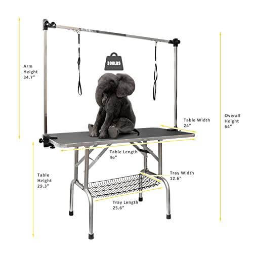 Lovmor Dog Grooming Table with Arm/Noose/Mesh Tray