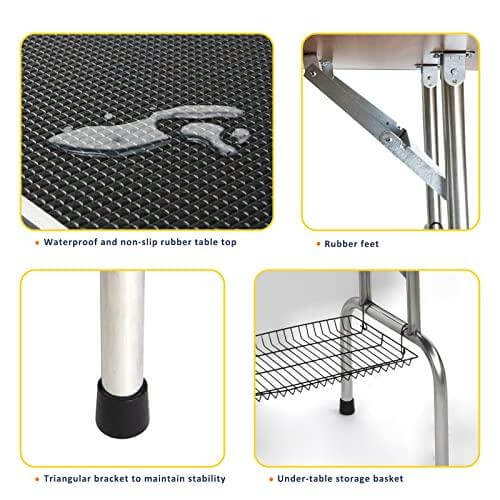 Lovmor Dog Grooming Table with Arm/Noose/Mesh Tray