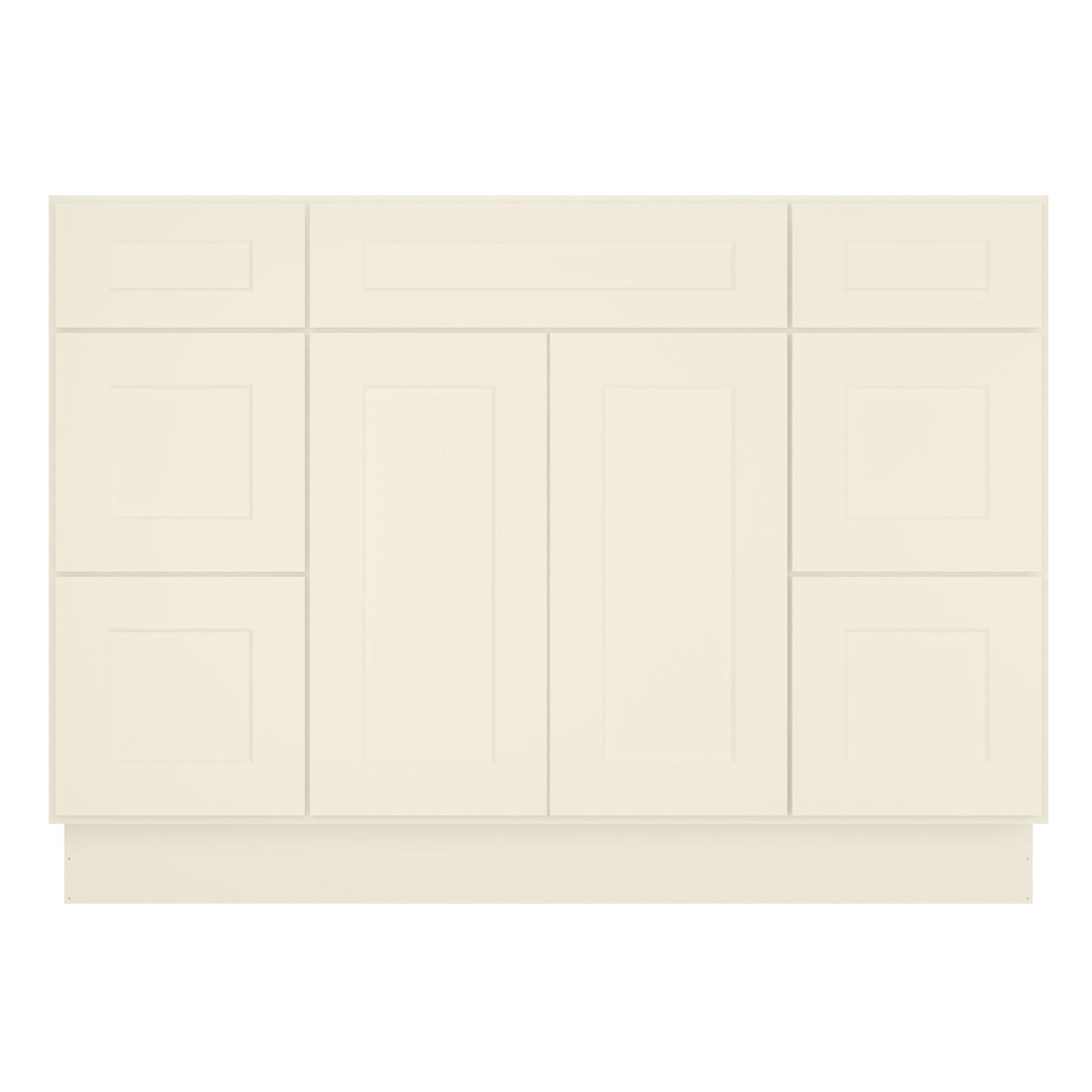 21"D Birch Solid Wood X 60"W X 34-1/2"H Bath Vanity Double Drawer Cabinet without Top VDDB60
