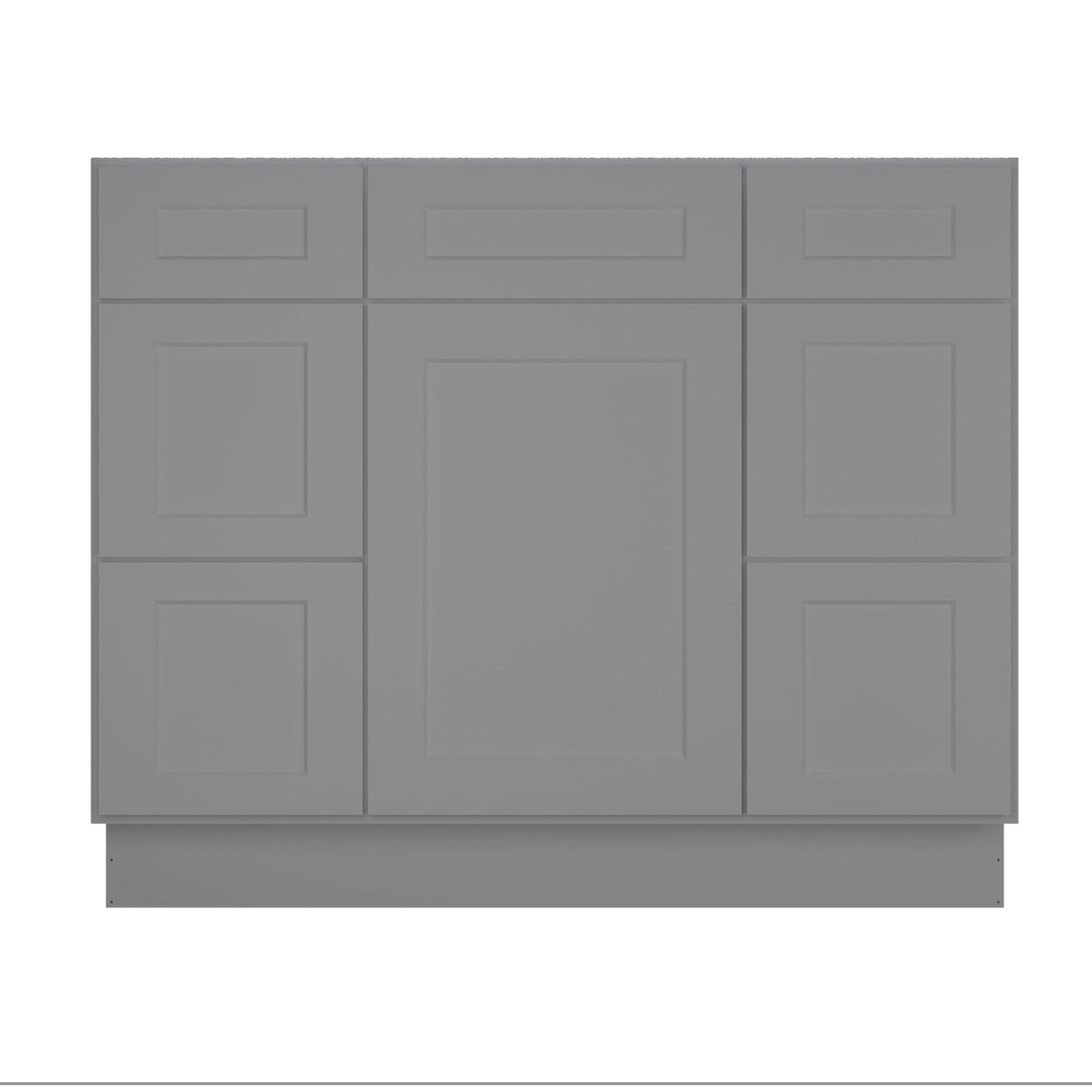 21"D Birch Solid Wood X 42"W X 34-1/2"H Bath Vanity Double Drawer Cabinet without Top VDDB42