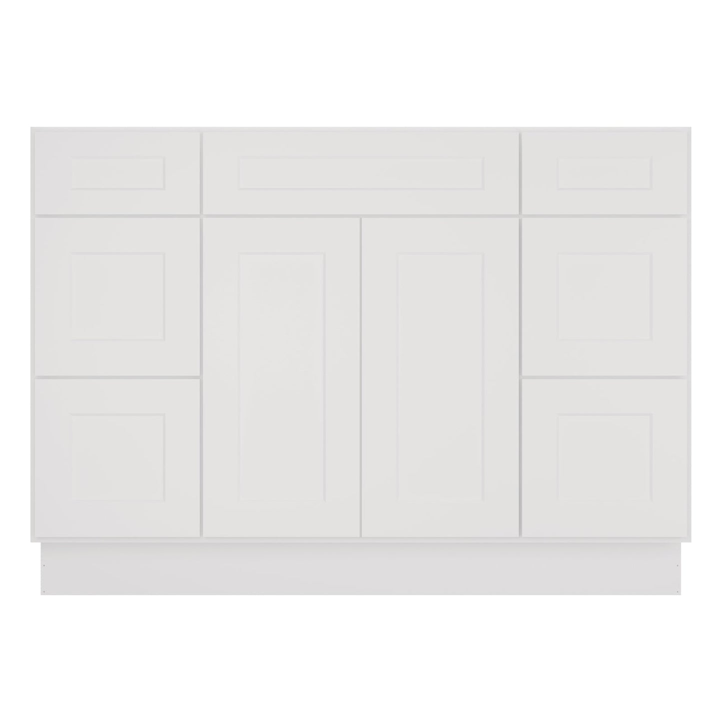 21"D Birch Solid Wood X 60"W X 34-1/2"H Bath Vanity Double Drawer Cabinet without Top VDDB60