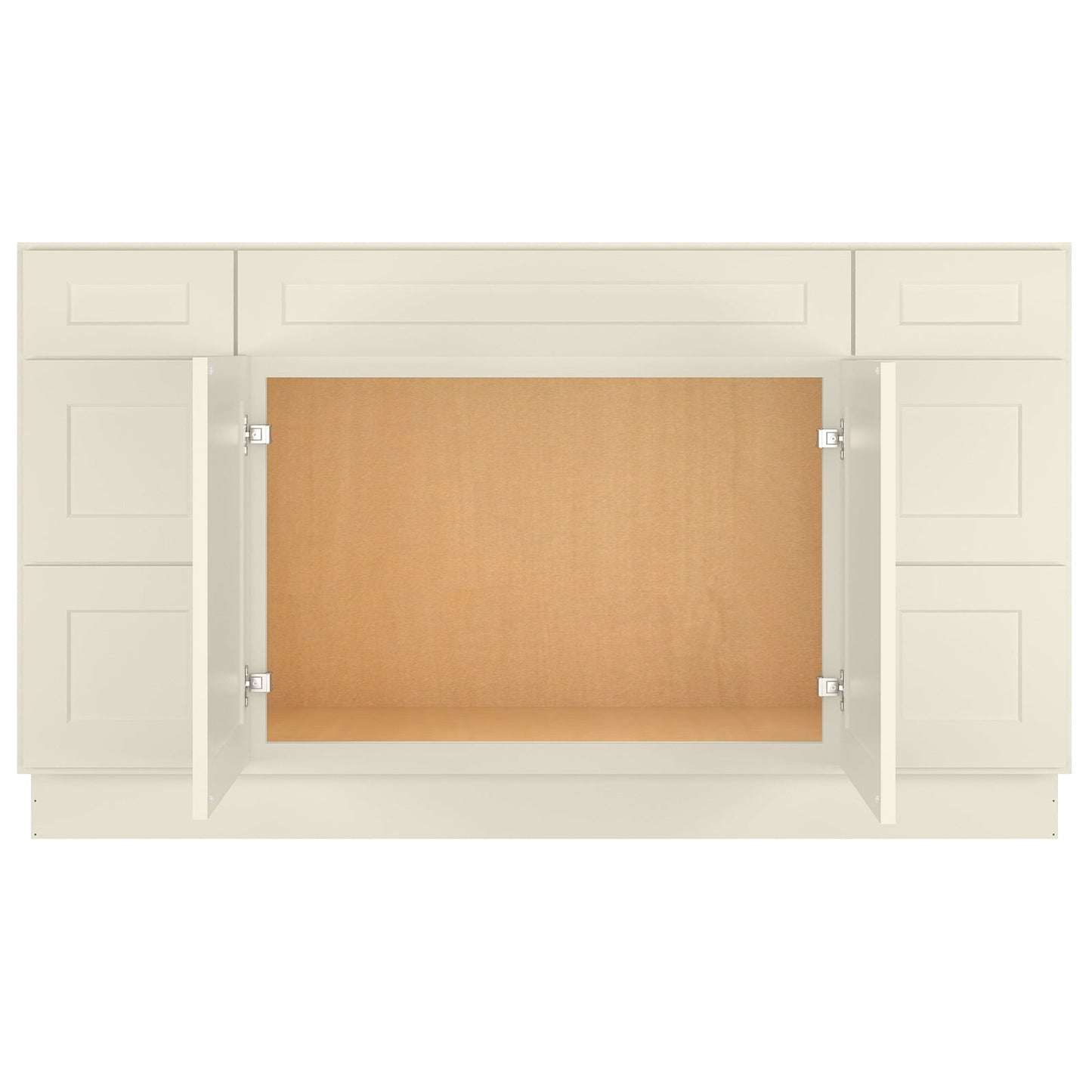 21"D Birch Solid Wood X48"W X 21"D X 34-1/2"H Bath Vanity Sink Drawer Cabinet without Top VDDB48