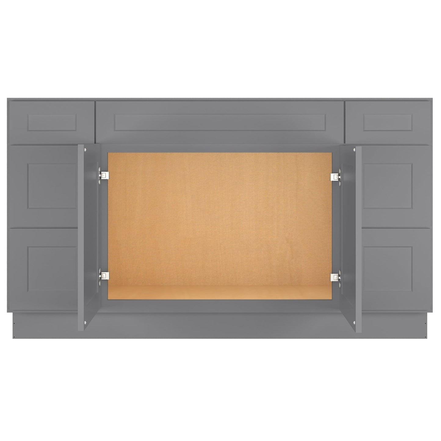 21"D Birch Solid Wood X48"W X 21"D X 34-1/2"H Bath Vanity Sink Drawer Cabinet without Top VDDB48