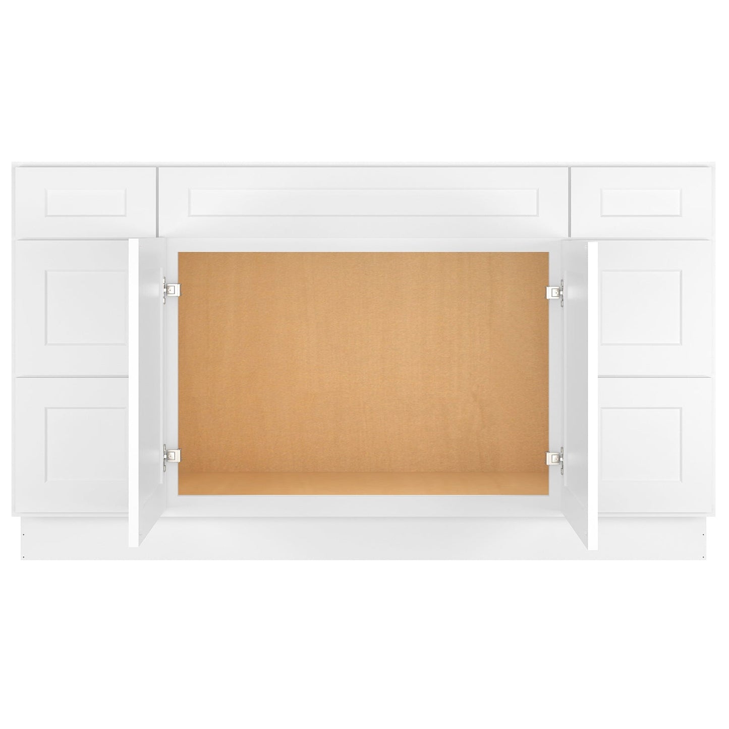 21"D Birch Solid Wood X48"W X 21"D X 34-1/2"H Bath Vanity Sink Drawer Cabinet without Top VDDB48