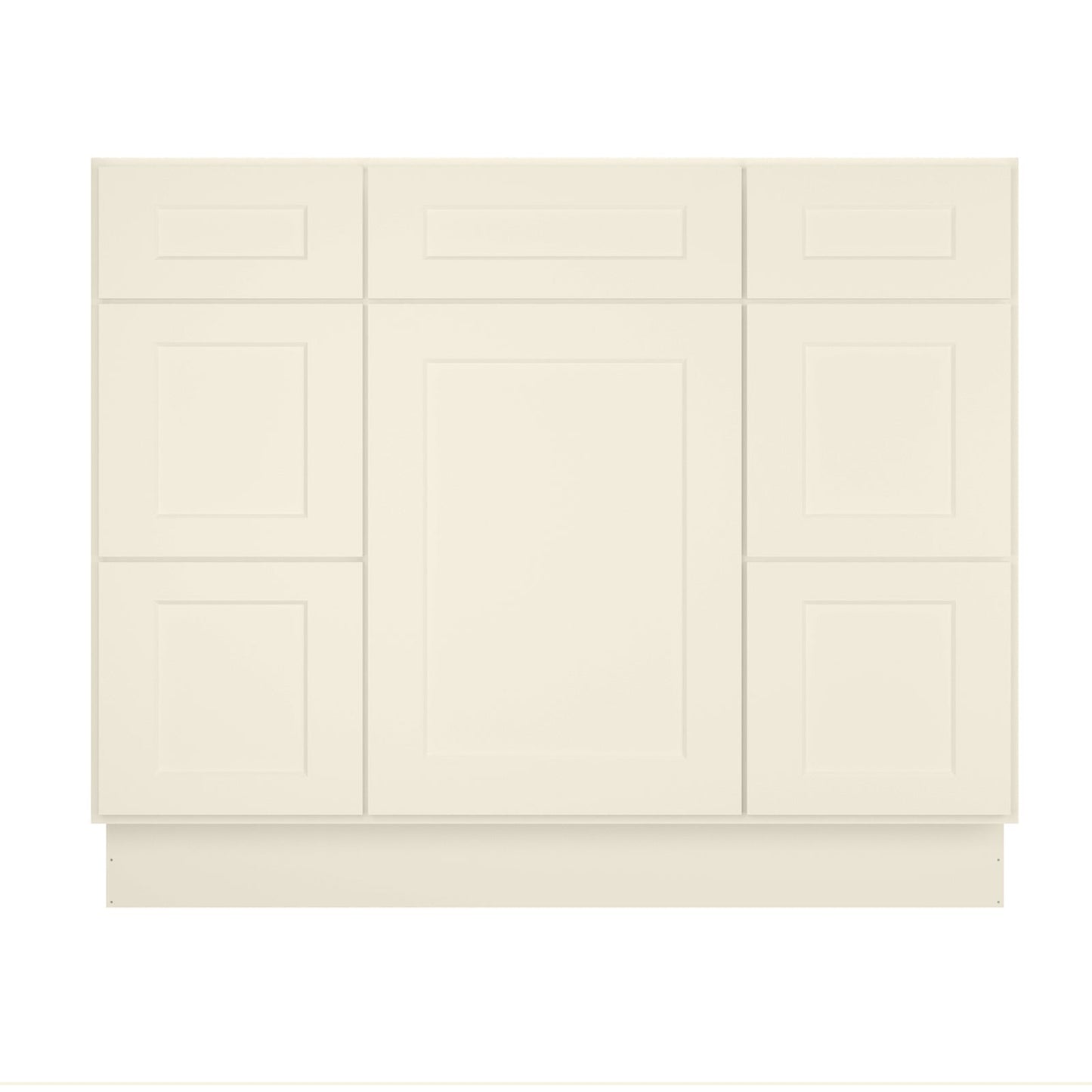 21"D Birch Solid Wood X 42"W X 34-1/2"H Bath Vanity Double Drawer Cabinet without Top VDDB42