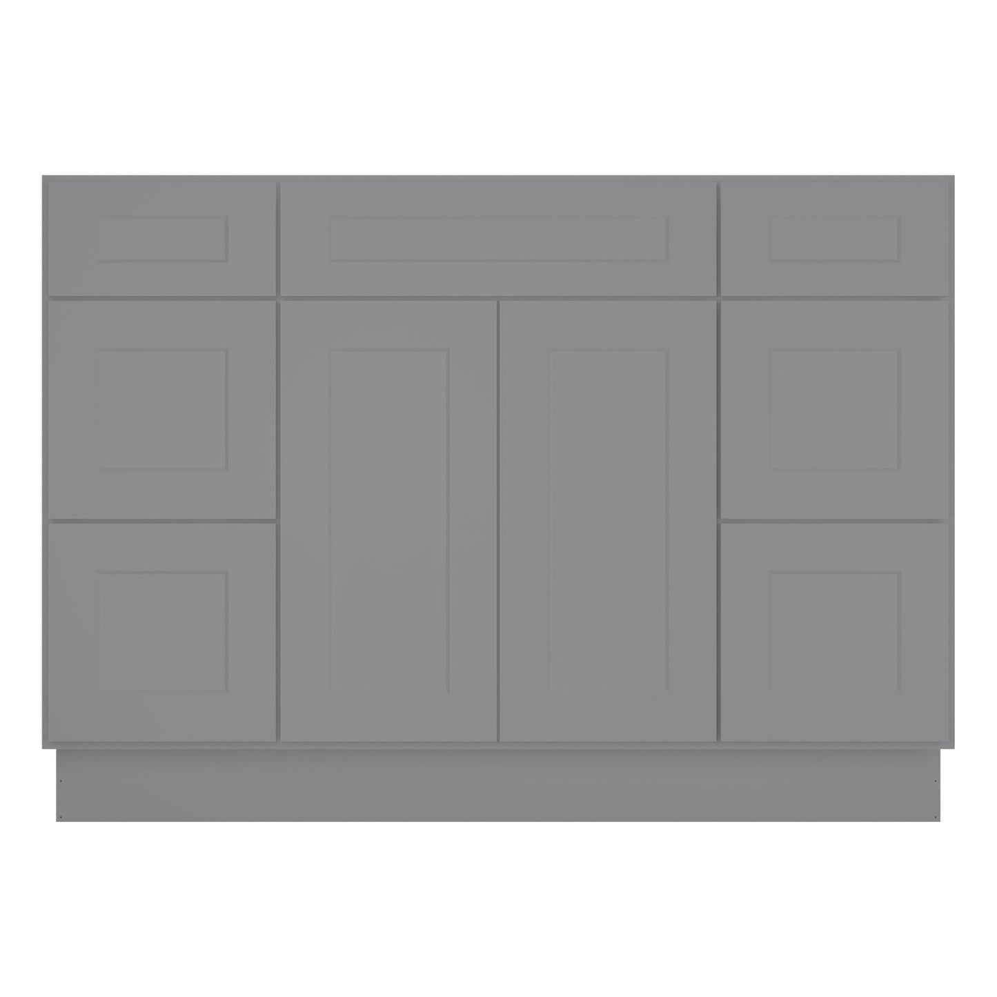 21"D Birch Solid Wood X 60"W X 34-1/2"H Bath Vanity Double Drawer Cabinet without Top VDDB60