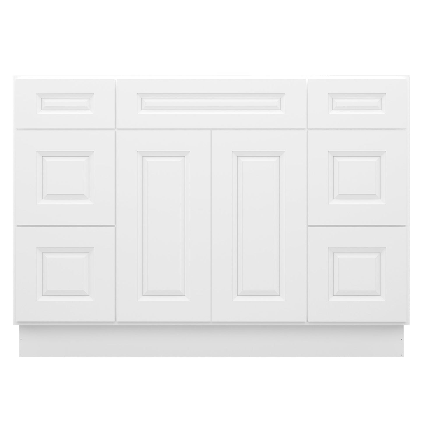 21"D Birch Solid Wood X 60"W X 34-1/2"H Bath Vanity Double Drawer Cabinet without Top VDDB60