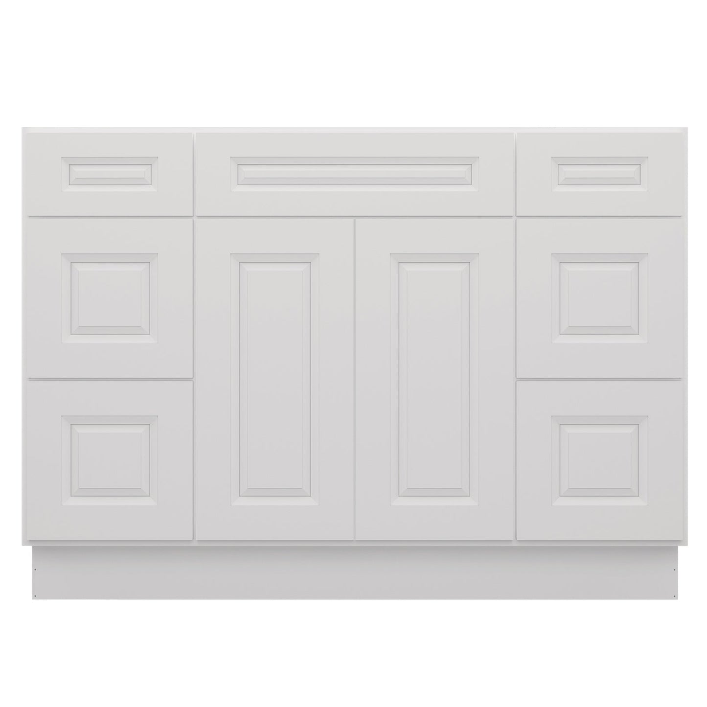 21"D Birch Solid Wood X 60"W X 34-1/2"H Bath Vanity Double Drawer Cabinet without Top VDDB60