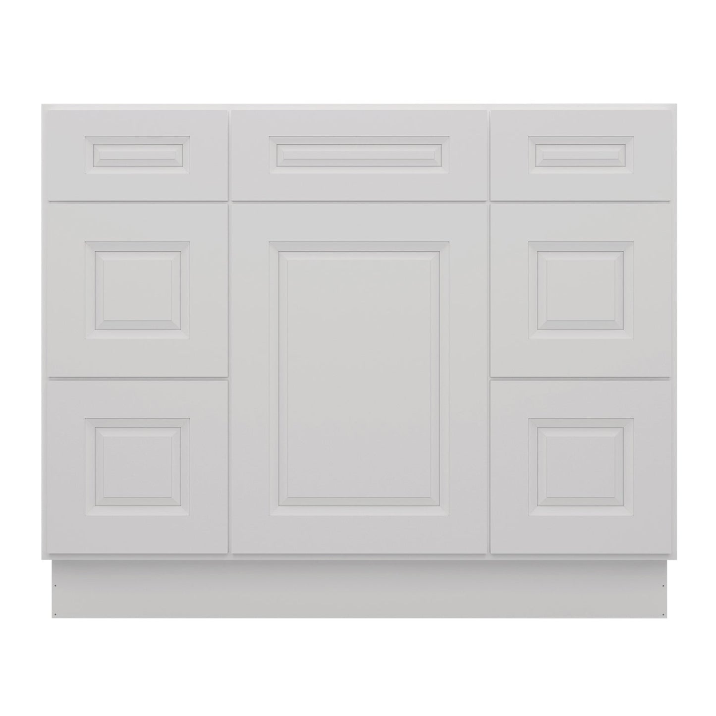 21"D Birch Solid Wood X 42"W X 34-1/2"H Bath Vanity Double Drawer Cabinet without Top VDDB42