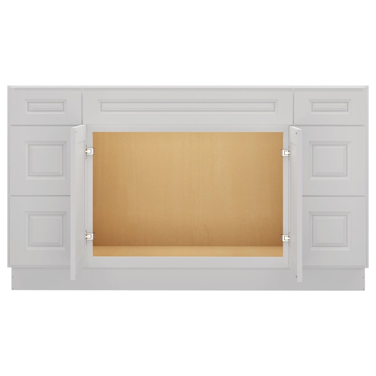 21"D Birch Solid Wood X48"W X 21"D X 34-1/2"H Bath Vanity Sink Drawer Cabinet without Top VDDB48