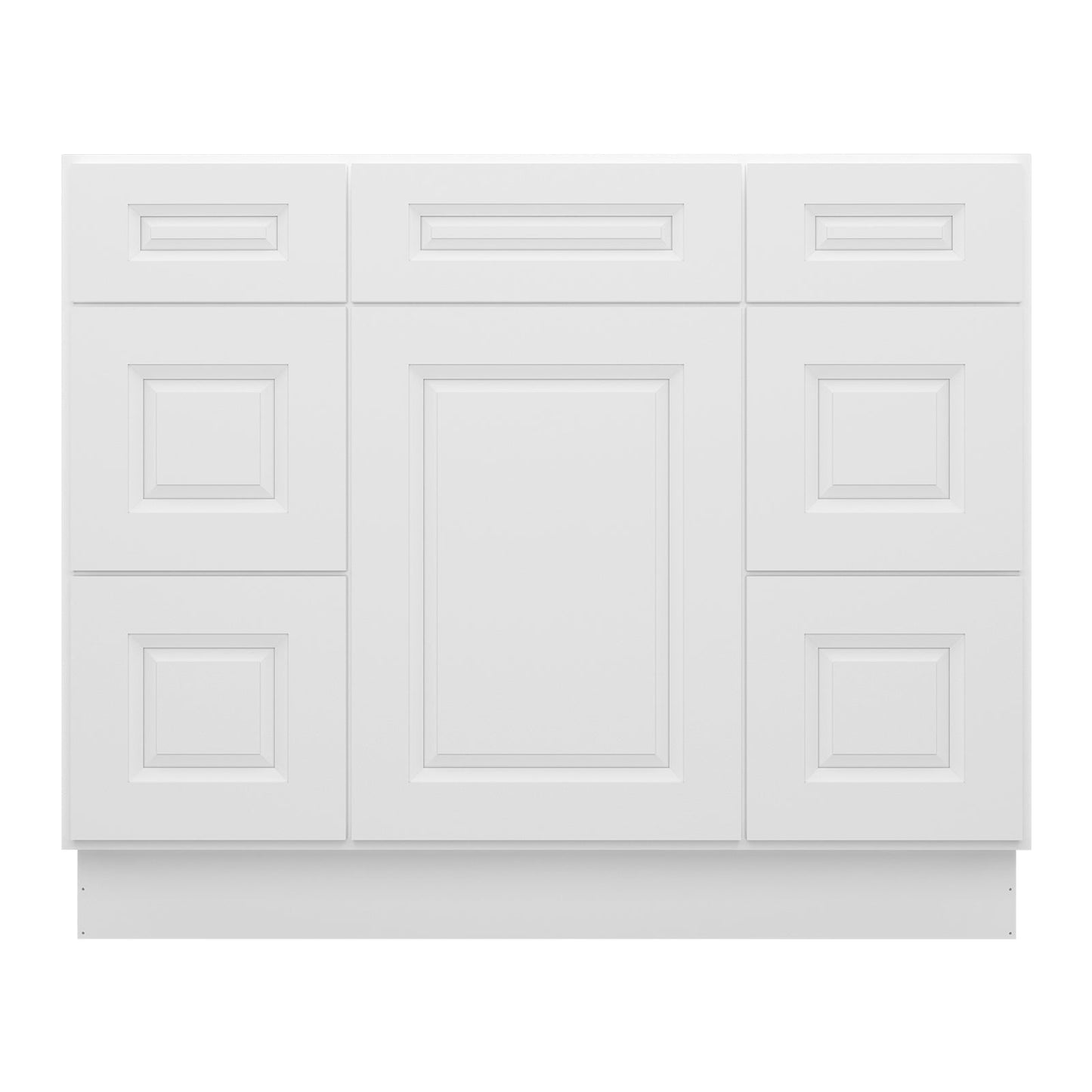 21"D Birch Solid Wood X 42"W X 34-1/2"H Bath Vanity Double Drawer Cabinet without Top VDDB42