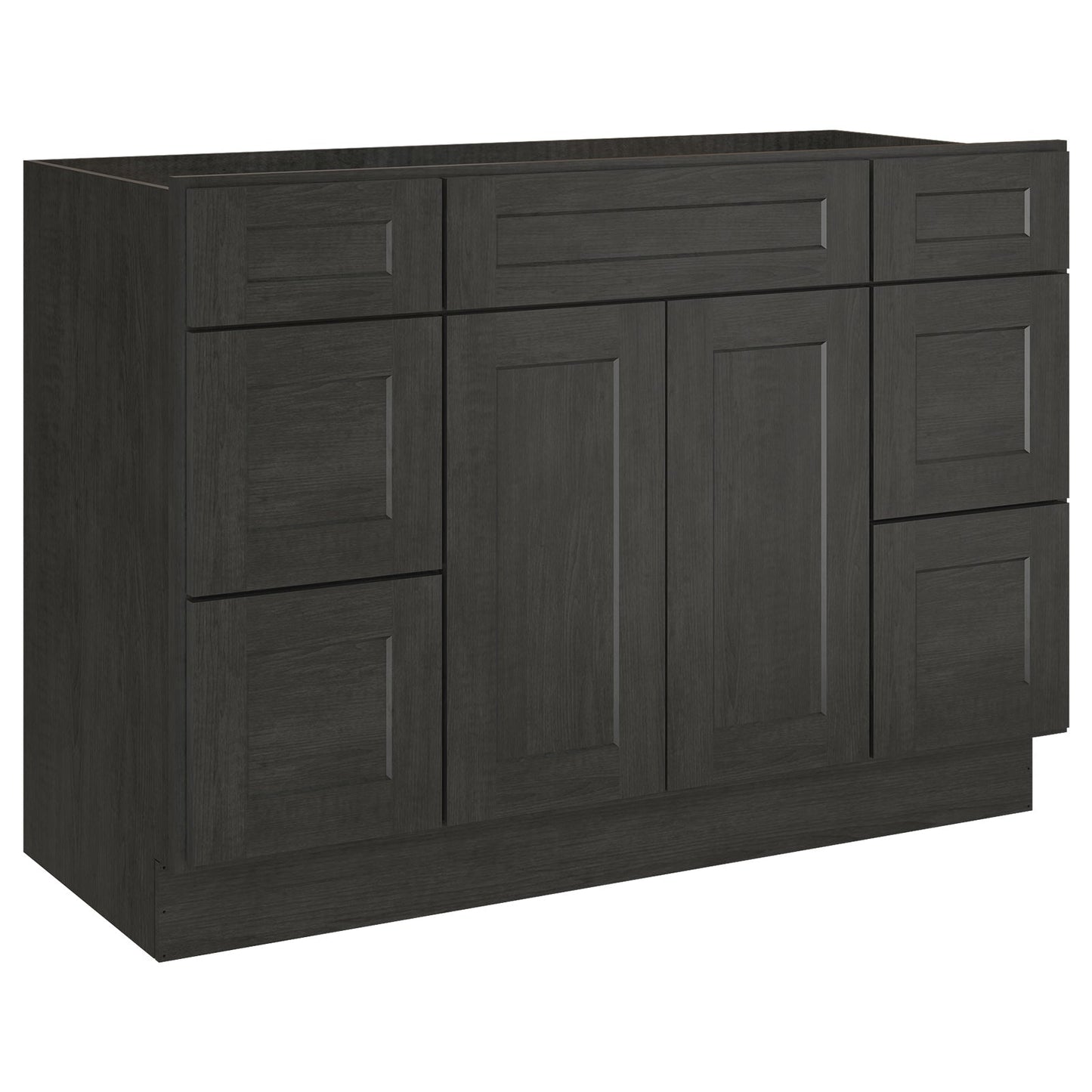 21"D Birch Solid Wood X 42"W X 34-1/2"H Bath Vanity Double Drawer Cabinet without Top VDDB42