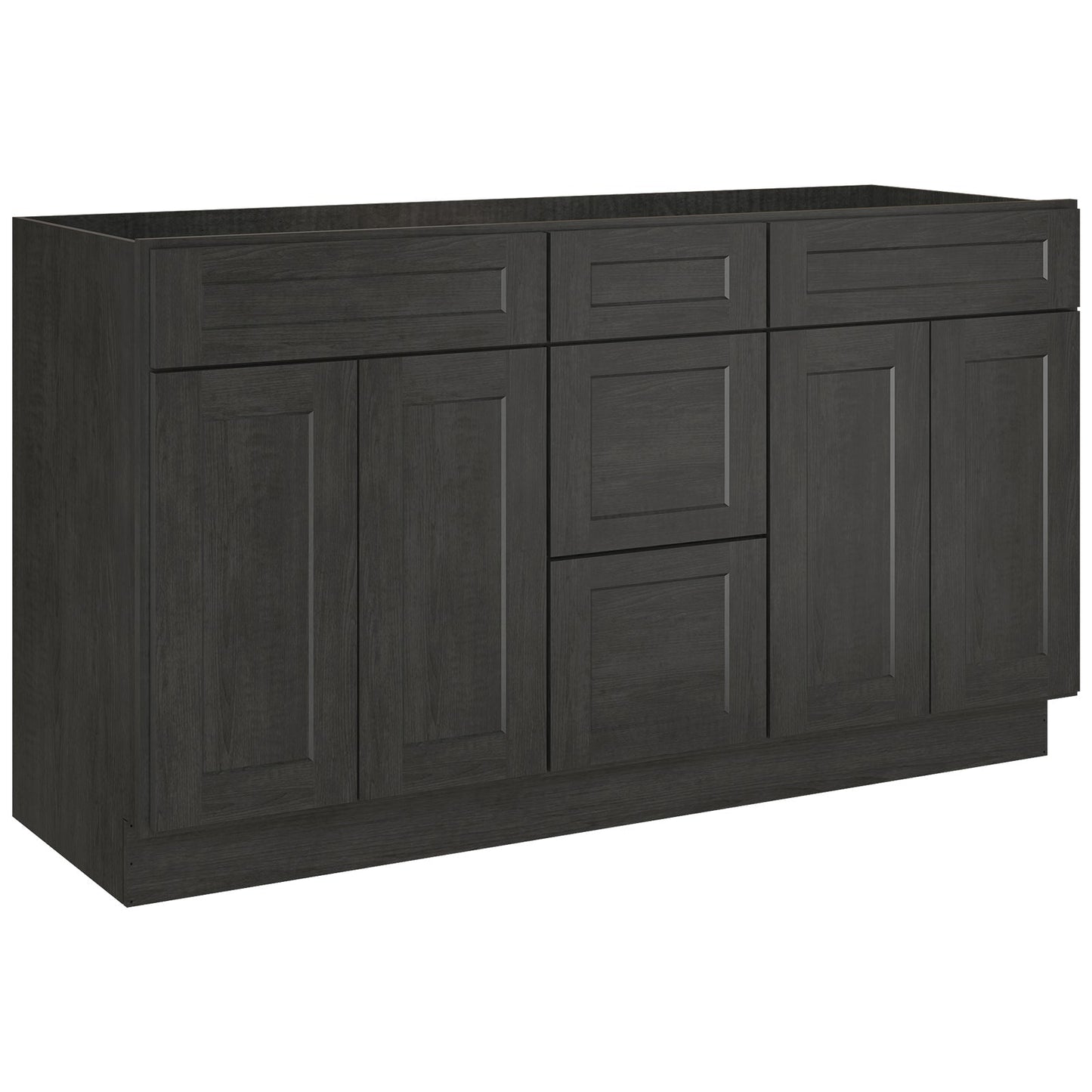 21"D Birch Solid Wood X 60"W X 34-1/2"H Vanity Sink Drawer Cabinet Wthout Top VSDB60
