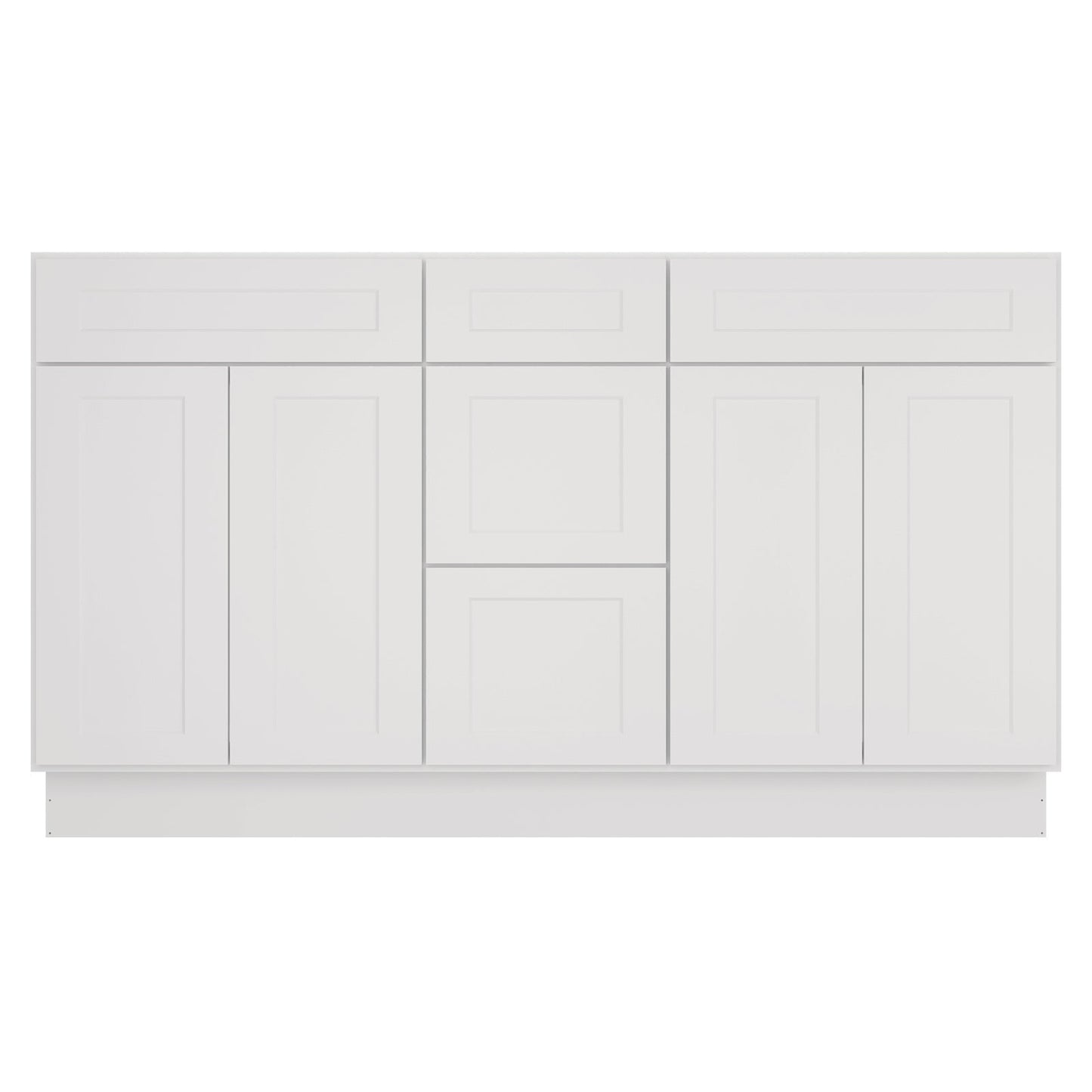 21"D Birch Solid Wood X 60"W X 34-1/2"H Vanity Sink Drawer Cabinet Wthout Top VSDB60