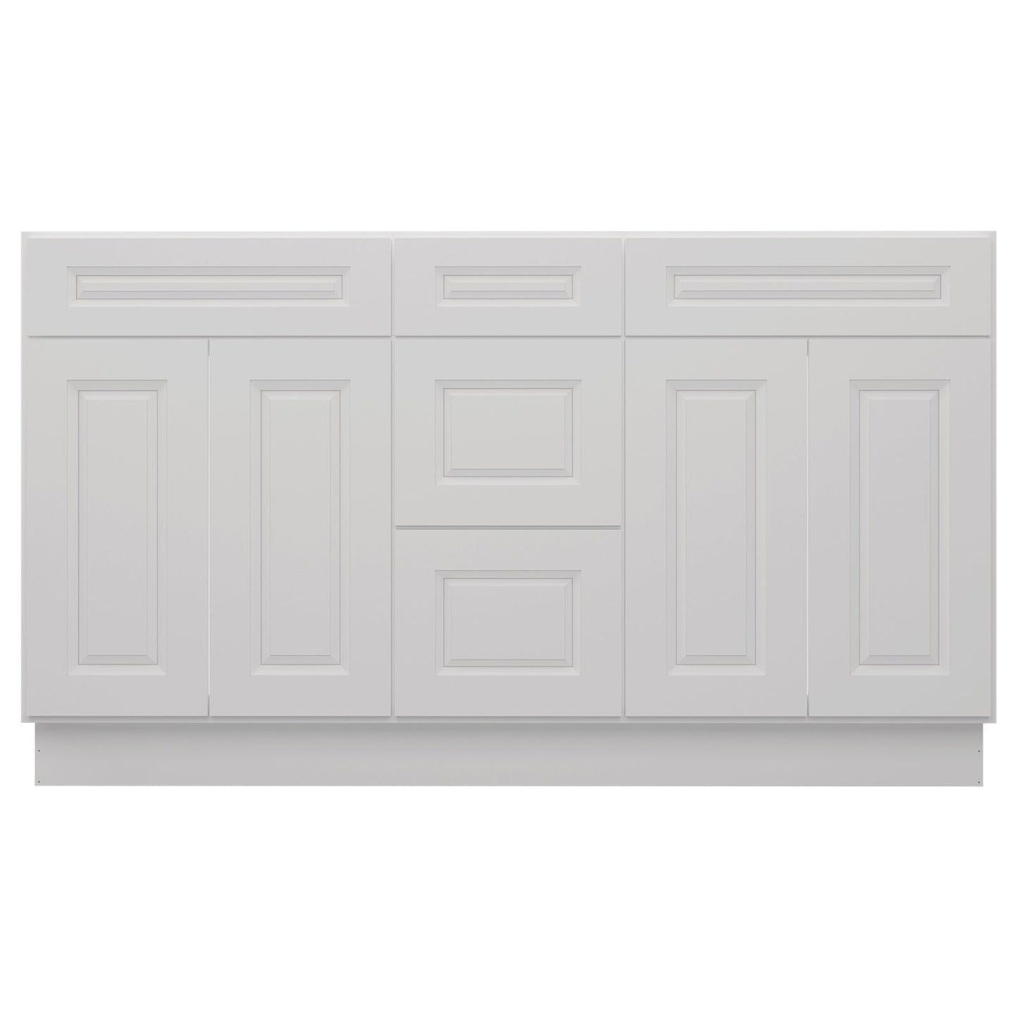 21"D Birch Solid Wood X 60"W X 34-1/2"H Vanity Sink Drawer Cabinet Wthout Top VSDB60