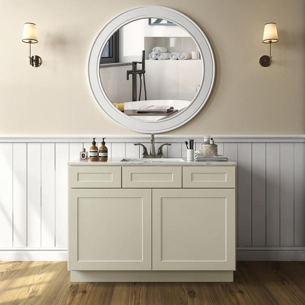 21"D X 48"W X 34-1/2"H BIRCH SOLID WOOD Vanity Base Kitchen Cabinet VSD48