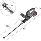 20V Cordless Hedge Trimmer with Dual-Action Blade - Lawn and Shrub Care, Includes 2.0Ah Lithium-Ion Battery and Rapid Charger