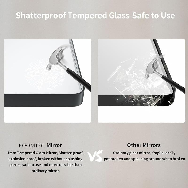 Lovmor Gold Bathroom Mirrors for Wall, 20X30 Inch Rounded Rectangle Mirror, Gold Bathroom Vanity Mirror, Metal Framed Wall-Mounted Mirror,Tempered Glass,（Horizontally or Vertically