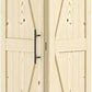 Hausvita LOVMOR Bifold Barn Door,Bi-Fold Sliding Closet Doors,Pine,No Assembly Required,Without Hardware Kit