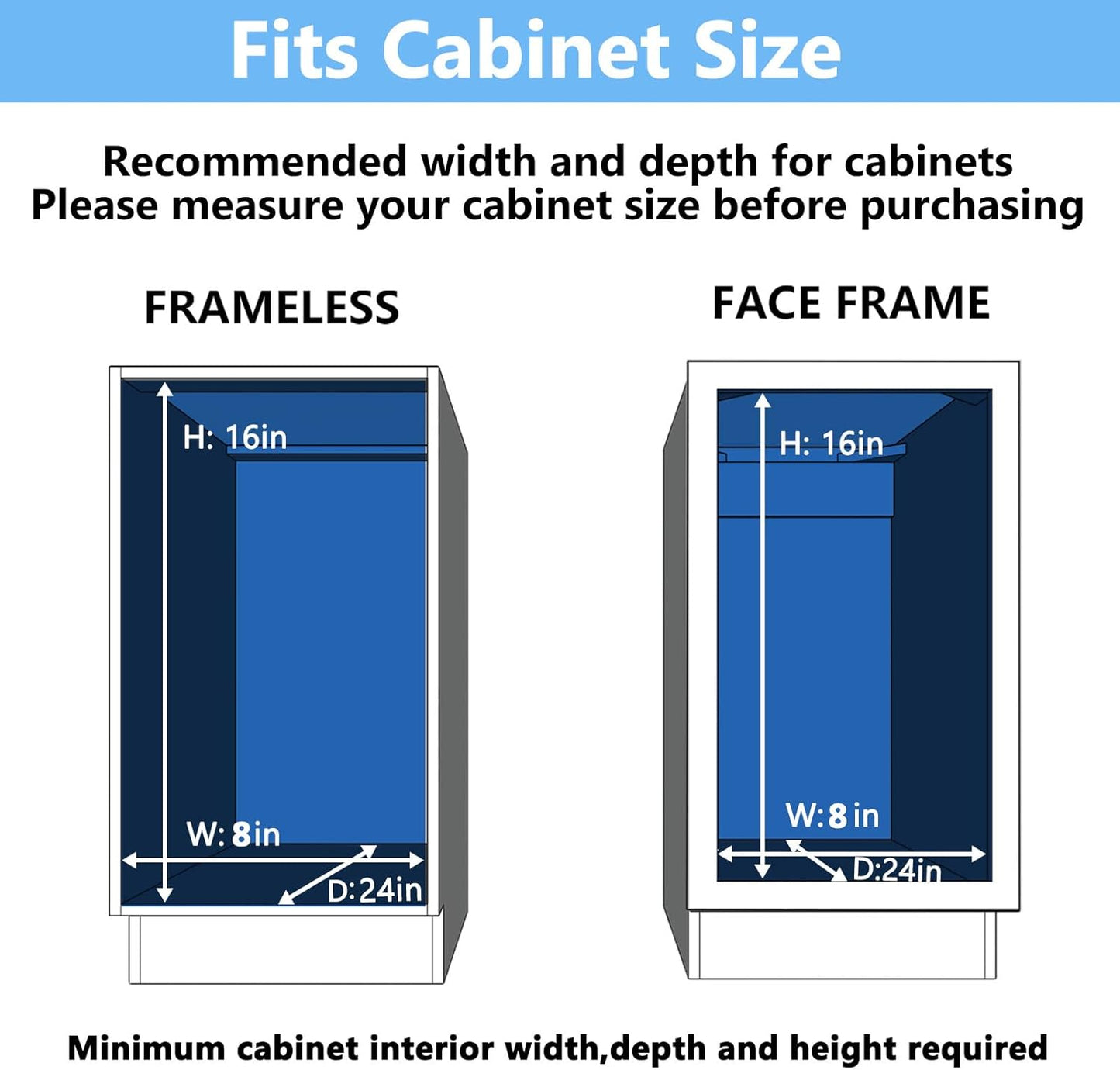 LOVMOR Pull Out Cabinet Organizer 11"W x 21"D, Kitchen Cabinet Pull Out Shelves Slide Out Storage…