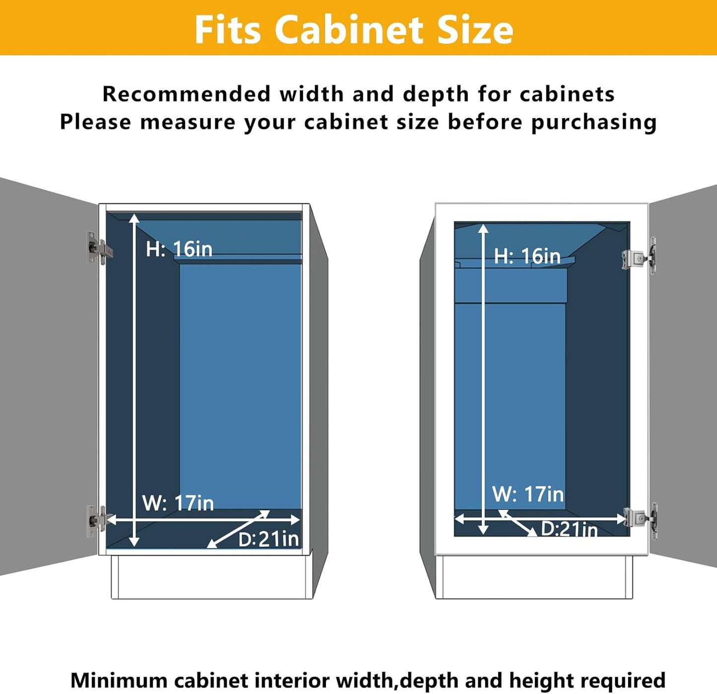 LOVMOR Slide Out Cabinet Organizer for Kitchen, 2 Tier Pull Out Shelves Sliding Cabinet Organizer and Storage, Chrome (16.5" W x 20.5" D)