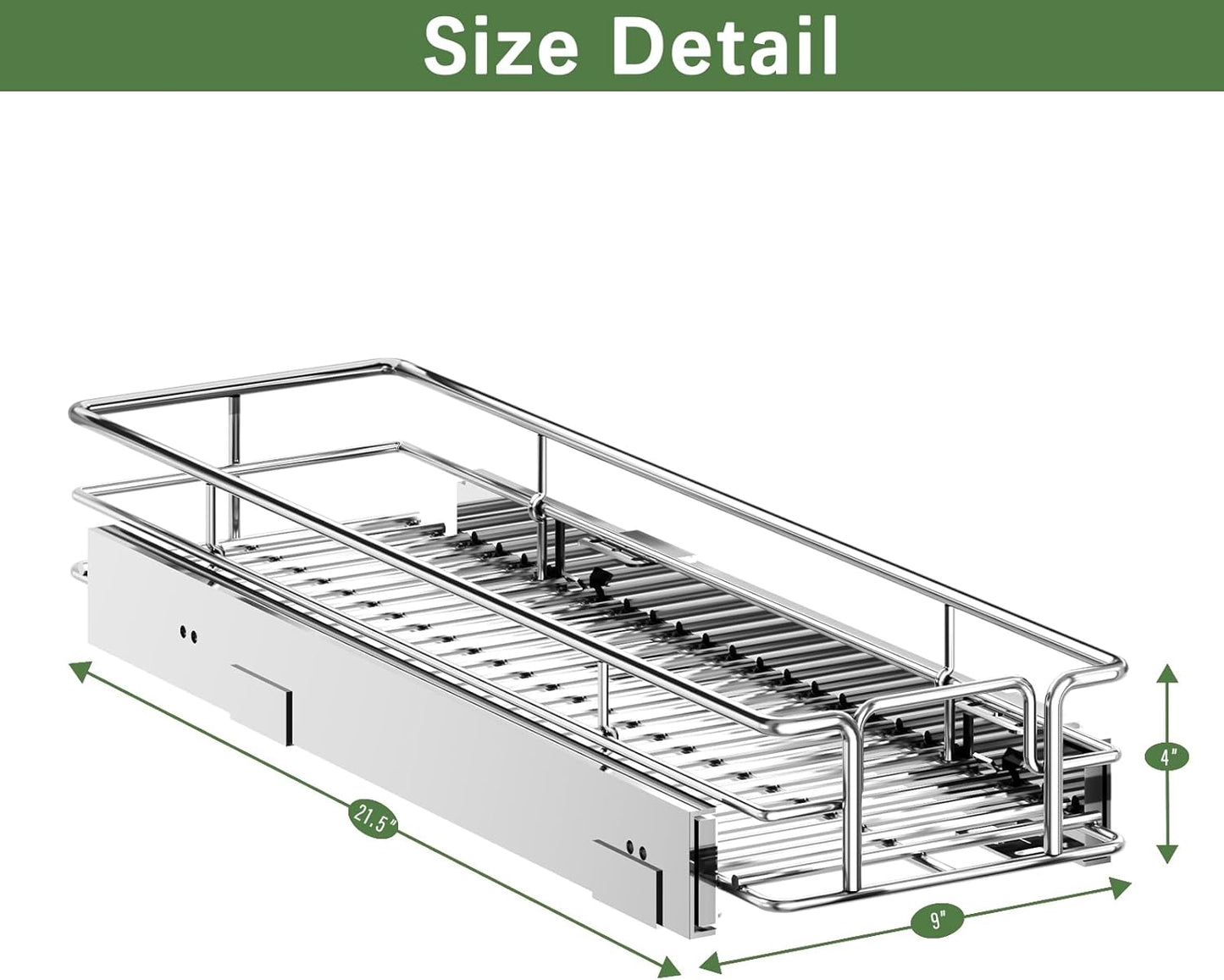 LOVMOR Pull Out Cabinet Organizer 11"W x 21"D, Kitchen Cabinet Pull Out Shelves Slide Out Storage…